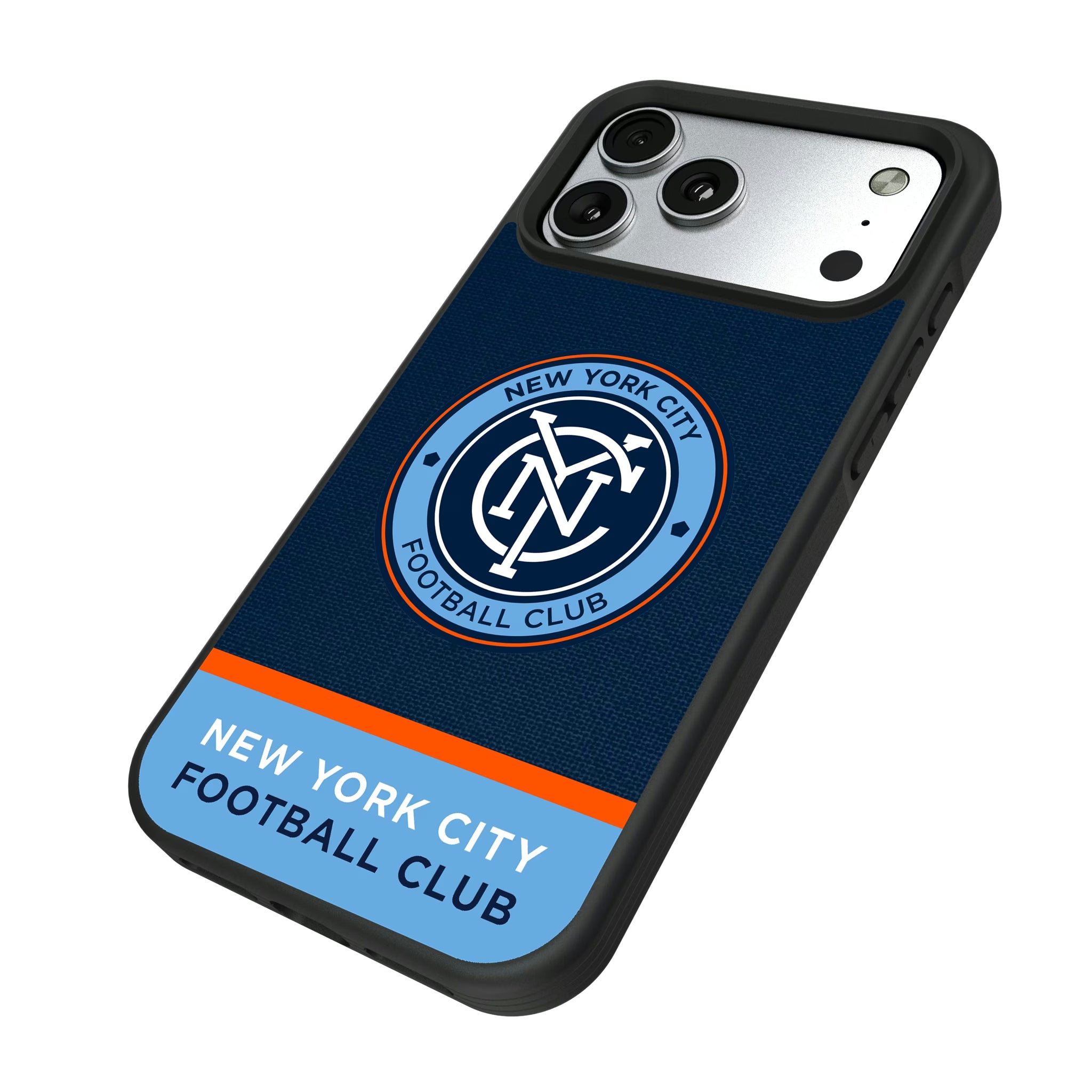 New York City FC Endzone Solid iPhone Bump Phone Case for Apple iPhone - Isometric View#Device_iPhone 17 Pro Max
