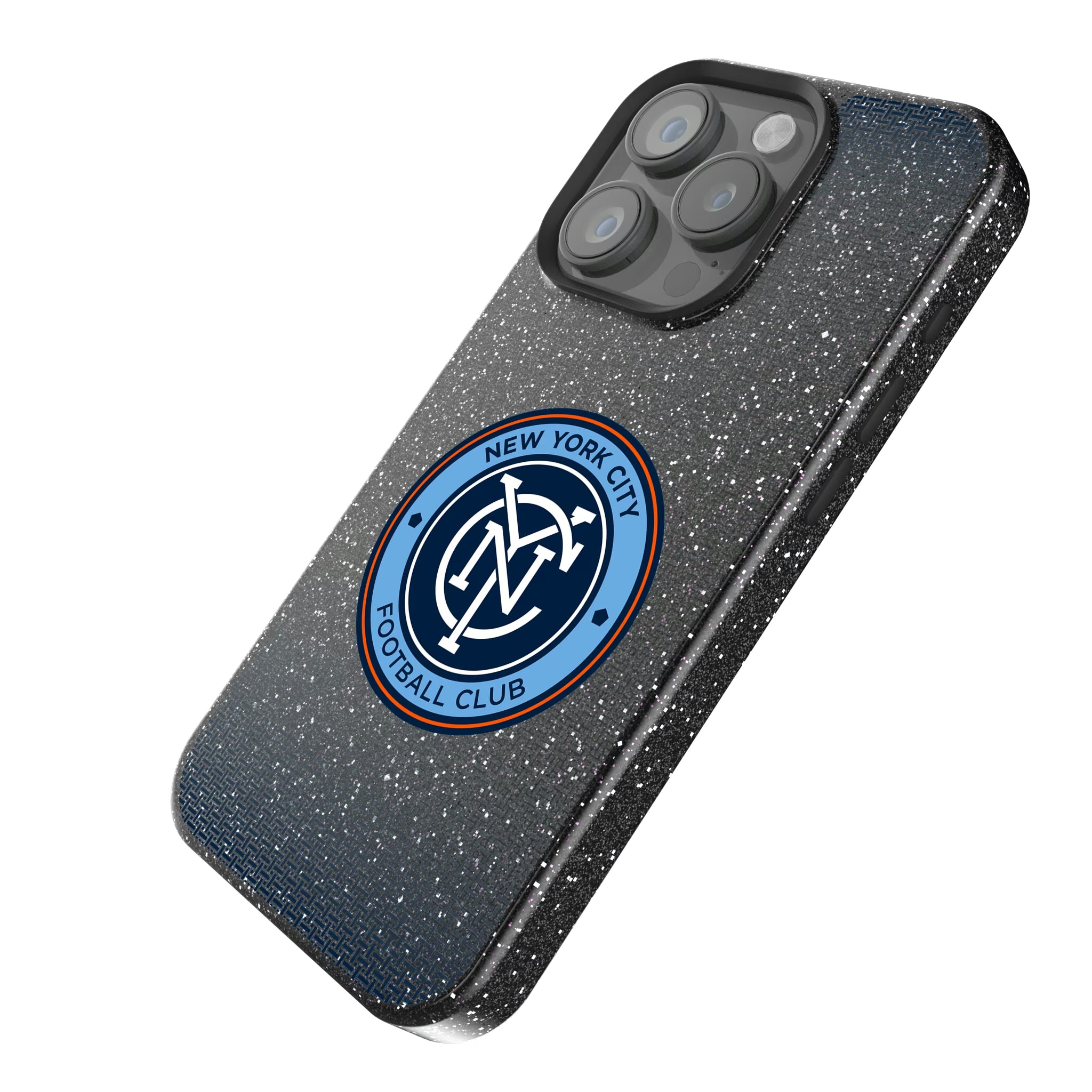 New York City FC Linen iPhone Bling Phone Case for Apple iPhone - Isometric View