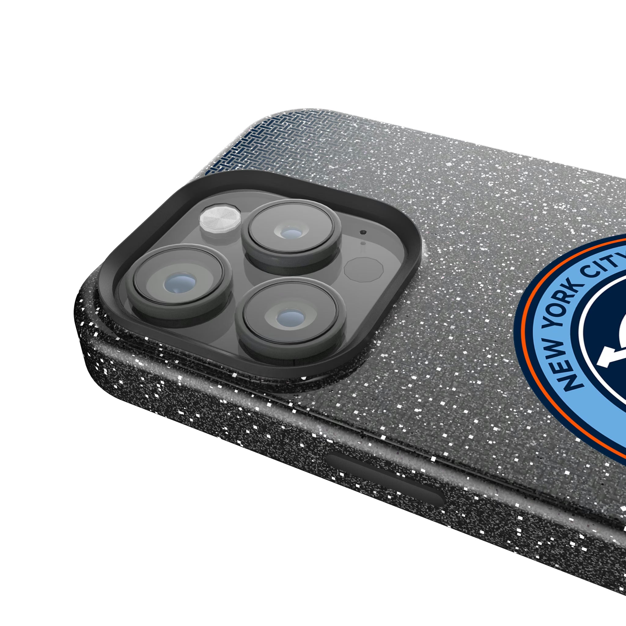 New York City FC Linen iPhone Bling Phone Case for Apple iPhone - Detail