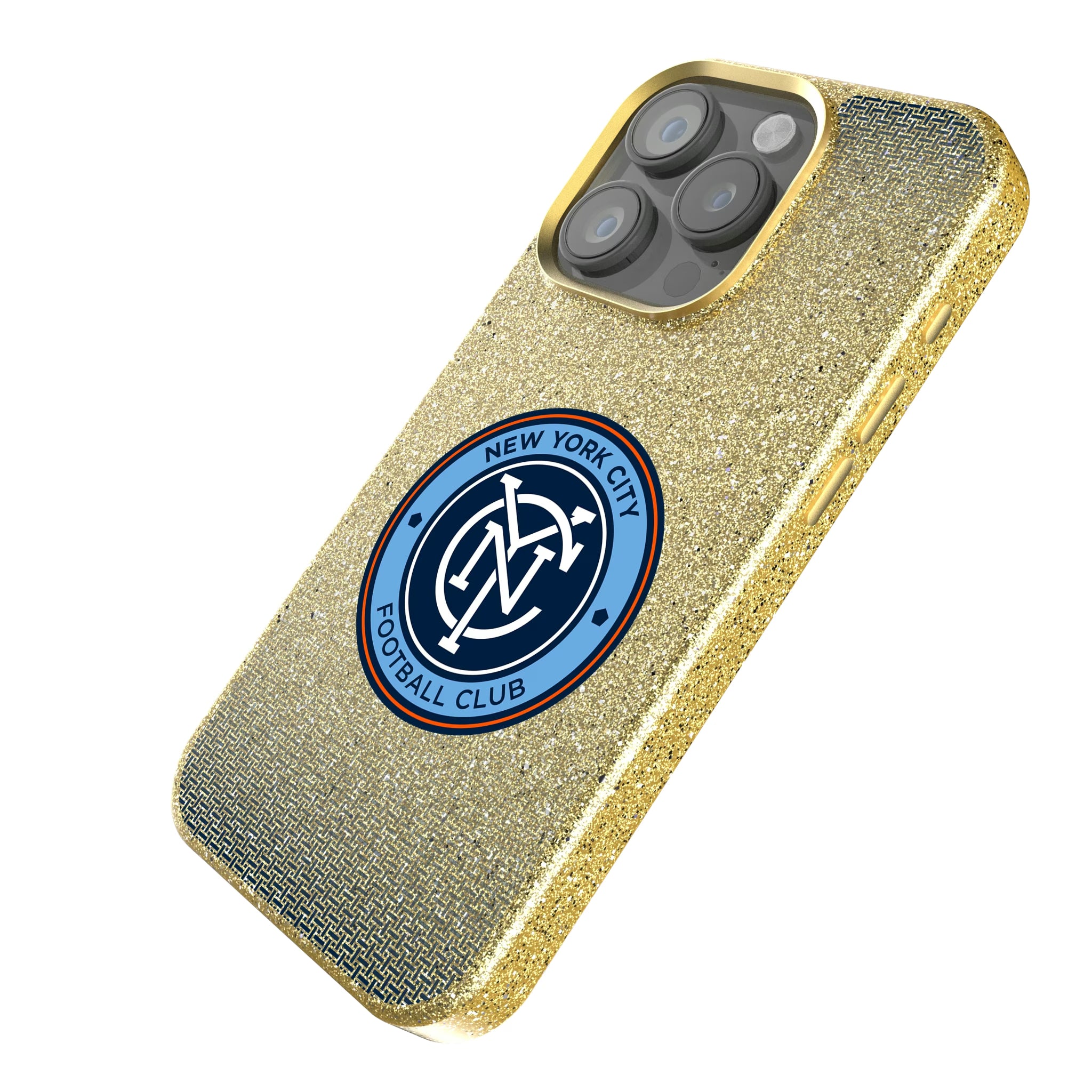 New York City FC Linen iPhone Bling Phone Case for Apple iPhone - Isometric View