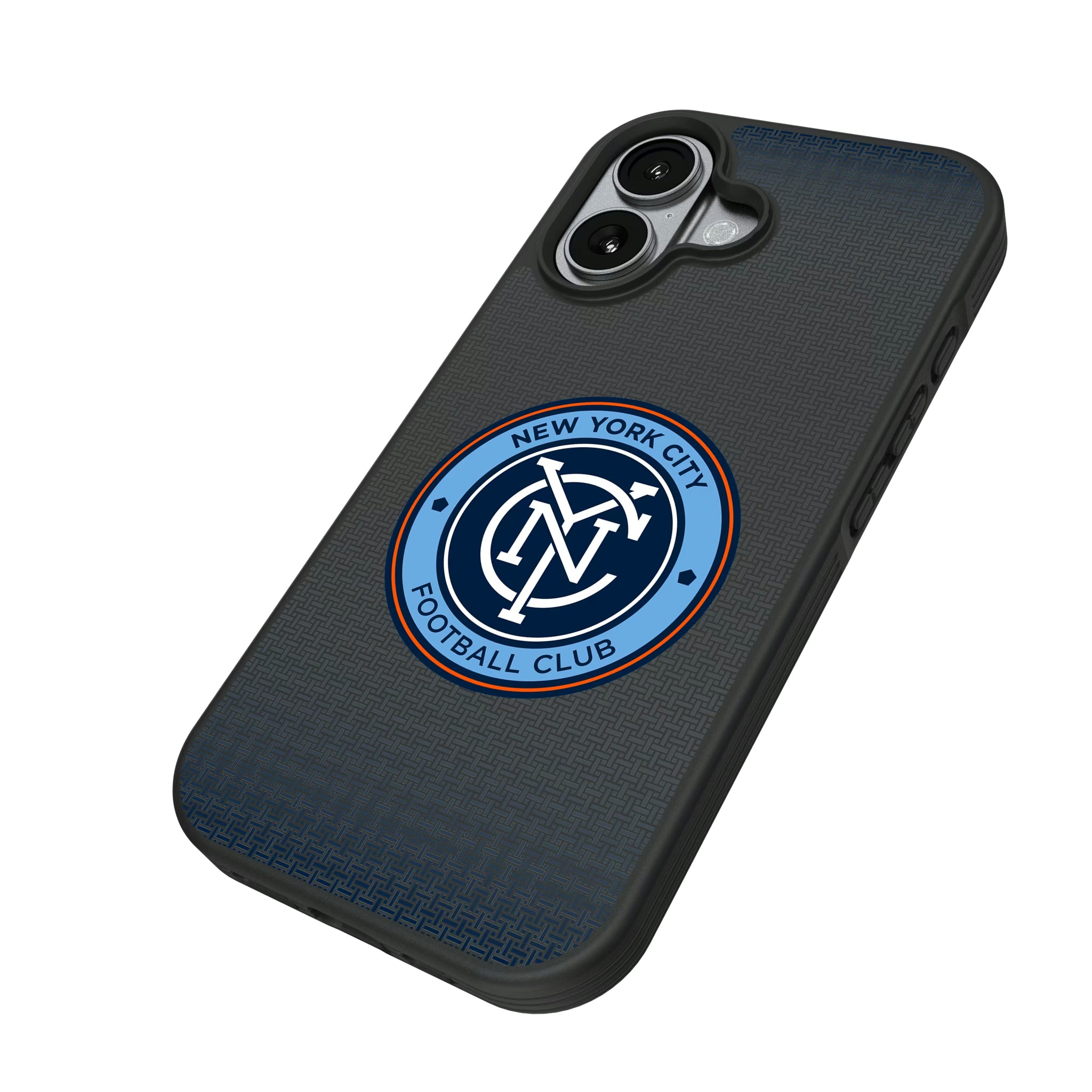 New York City FC Linen iPhone Bump Phone Case for Apple iPhone - Isometric View#Device_iPhone 17