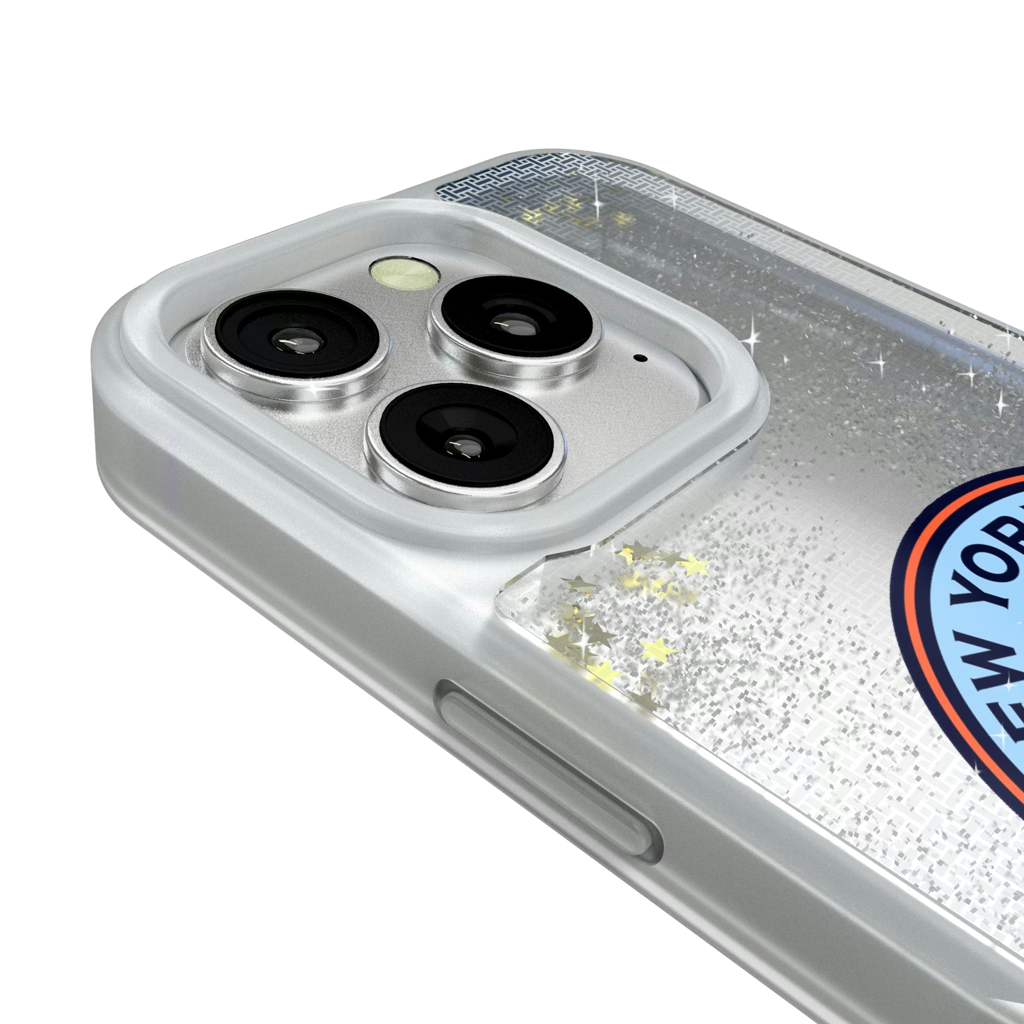 New York City FC Linen iPhone Glitter Phone Case for Apple iPhone - Detail#Device_iPhone 16 Pro