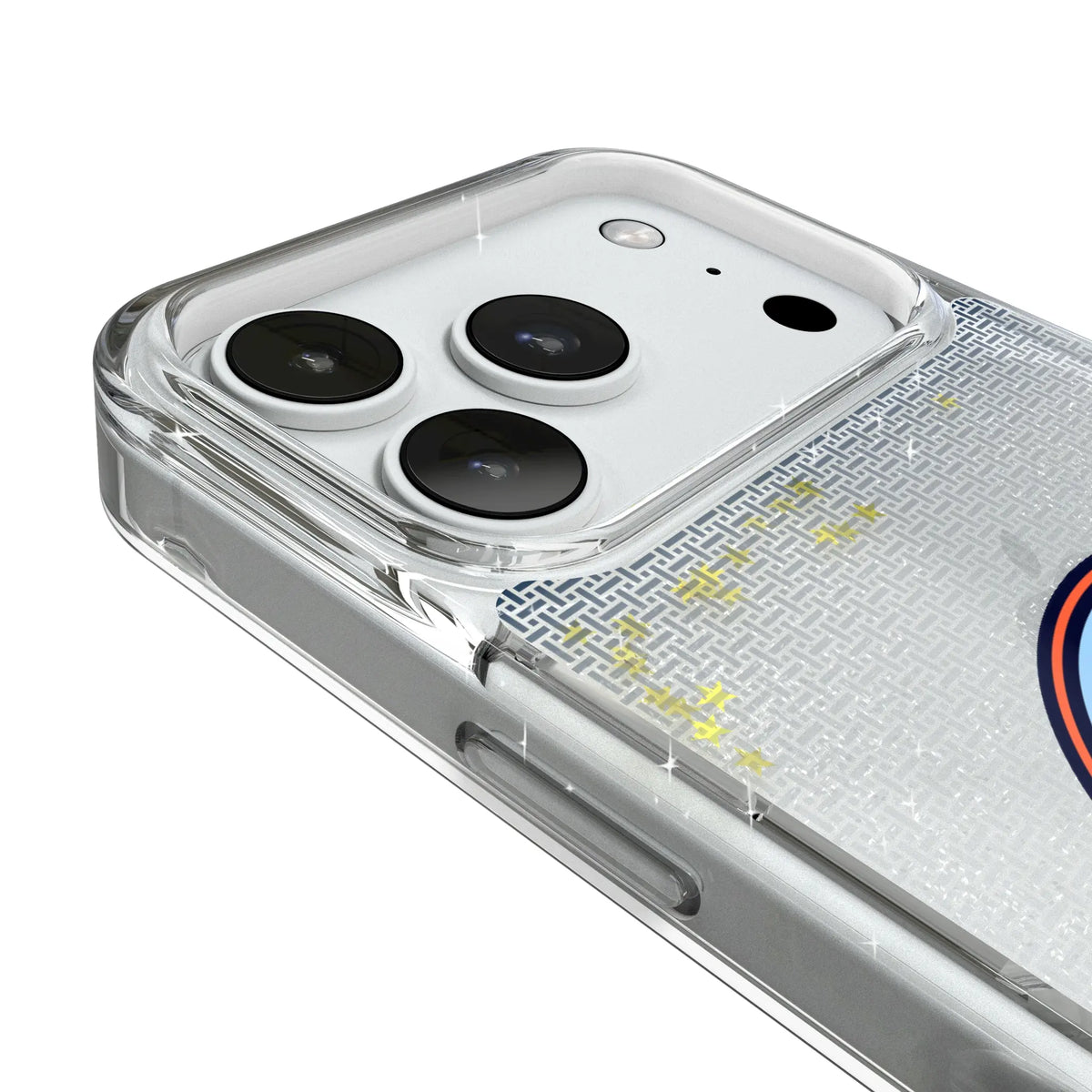 New York City FC Linen iPhone Glitter Phone Case for Apple iPhone - Detail#Device_iPhone 18 Pro