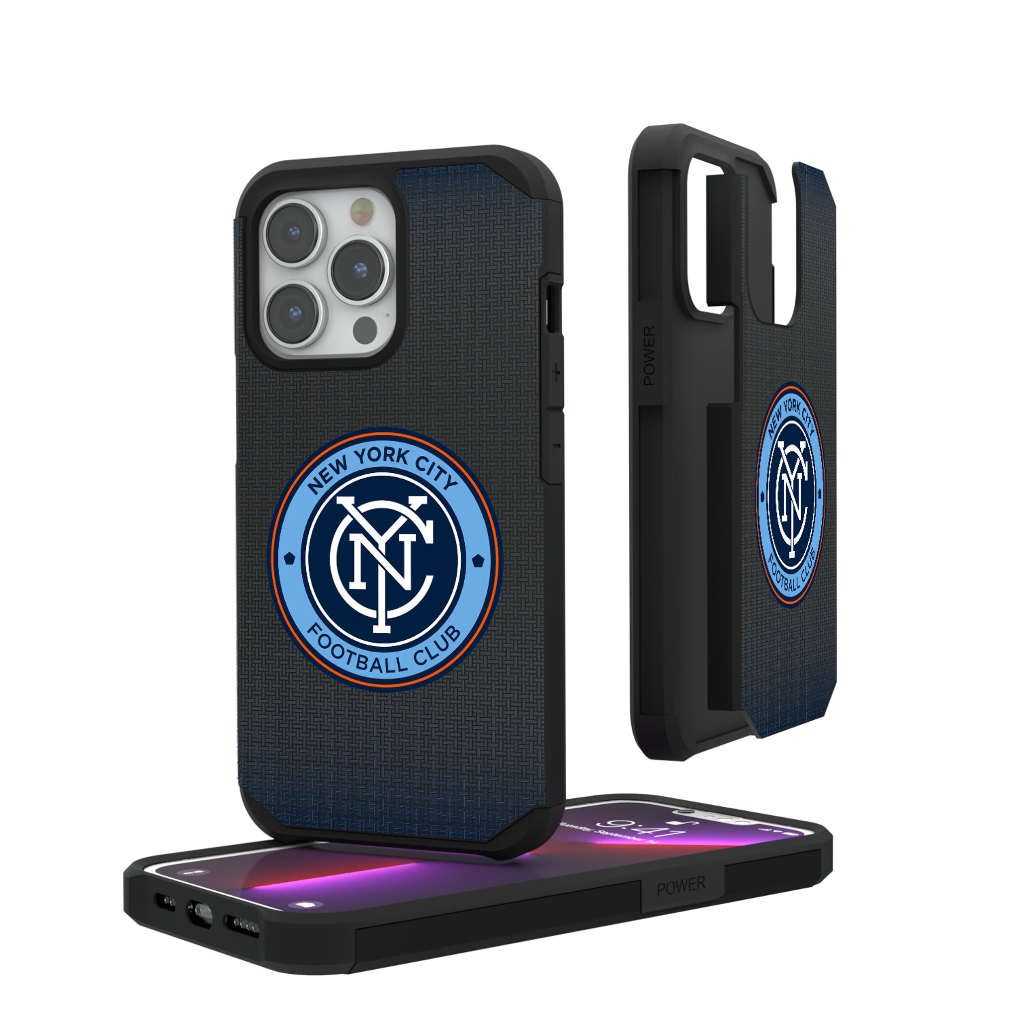 New York City FC Linen iPhone Rugged Phone Case for Apple iPhone#Device_iPhone 13 Pro