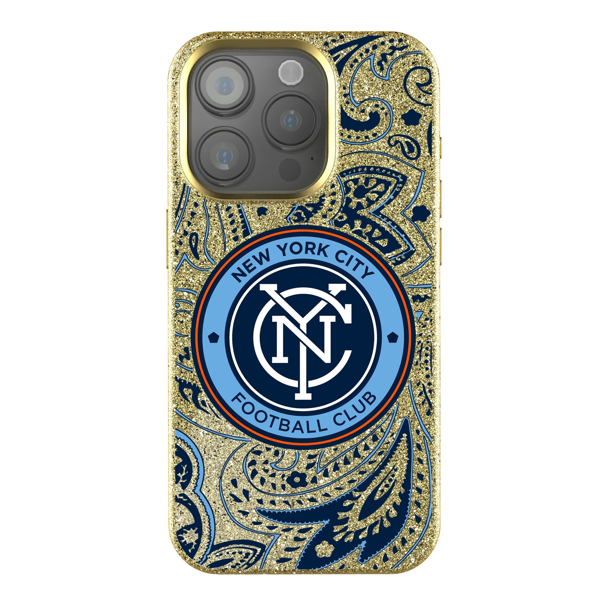 New York City FC Paisley iPhone Bling Phone Case for Apple iPhone
