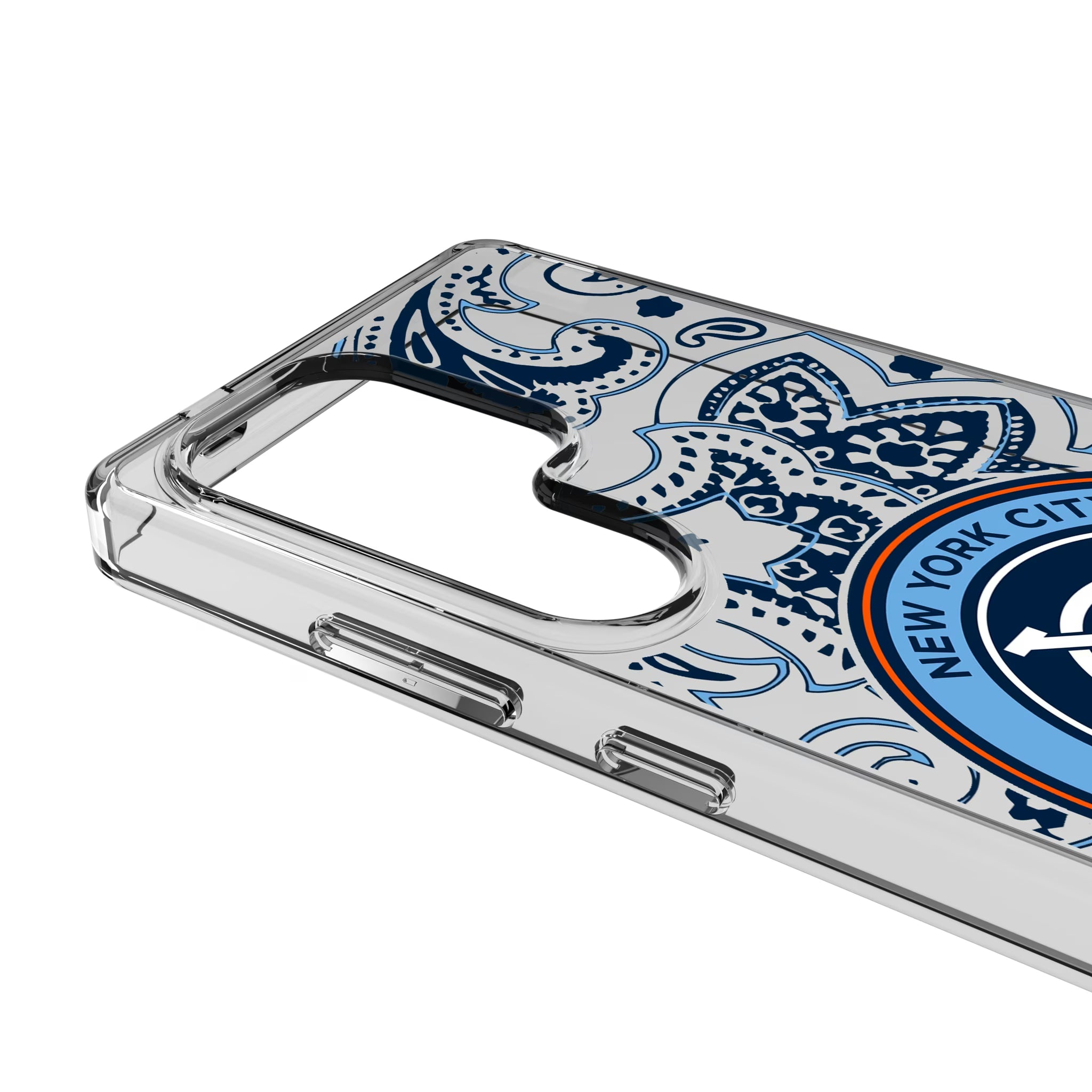 New York City FC Paisley Galaxy Clear Phone Case for Samsung Galaxy - Detail