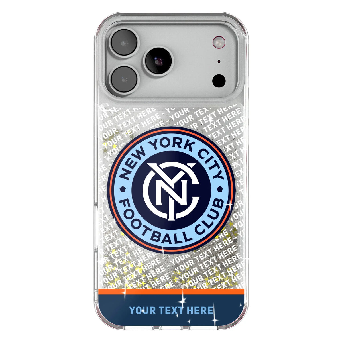 New York City FC Personalized EndZone Plus Glitter Phone Case for Apple iPhone