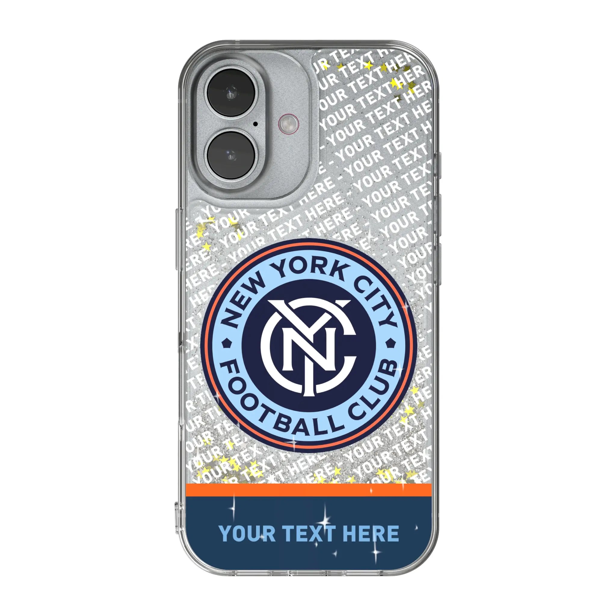 New York City FC Personalized EndZone Plus iPhone Glitter Phone Case for Apple iPhone
