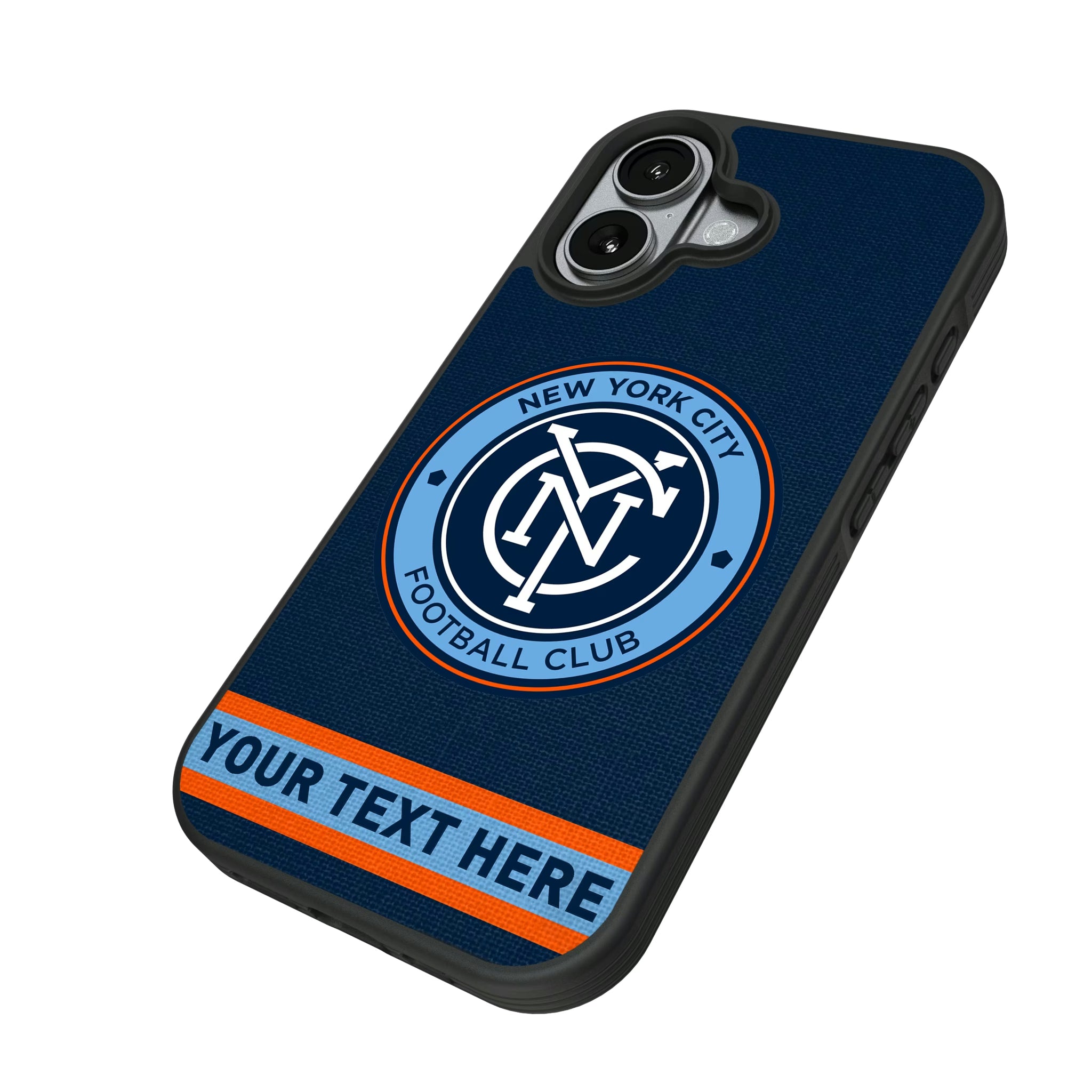 New York City FC Personalized Stripe iPhone Bump Phone Case for Apple iPhone - Isometric View#Device_iPhone 17