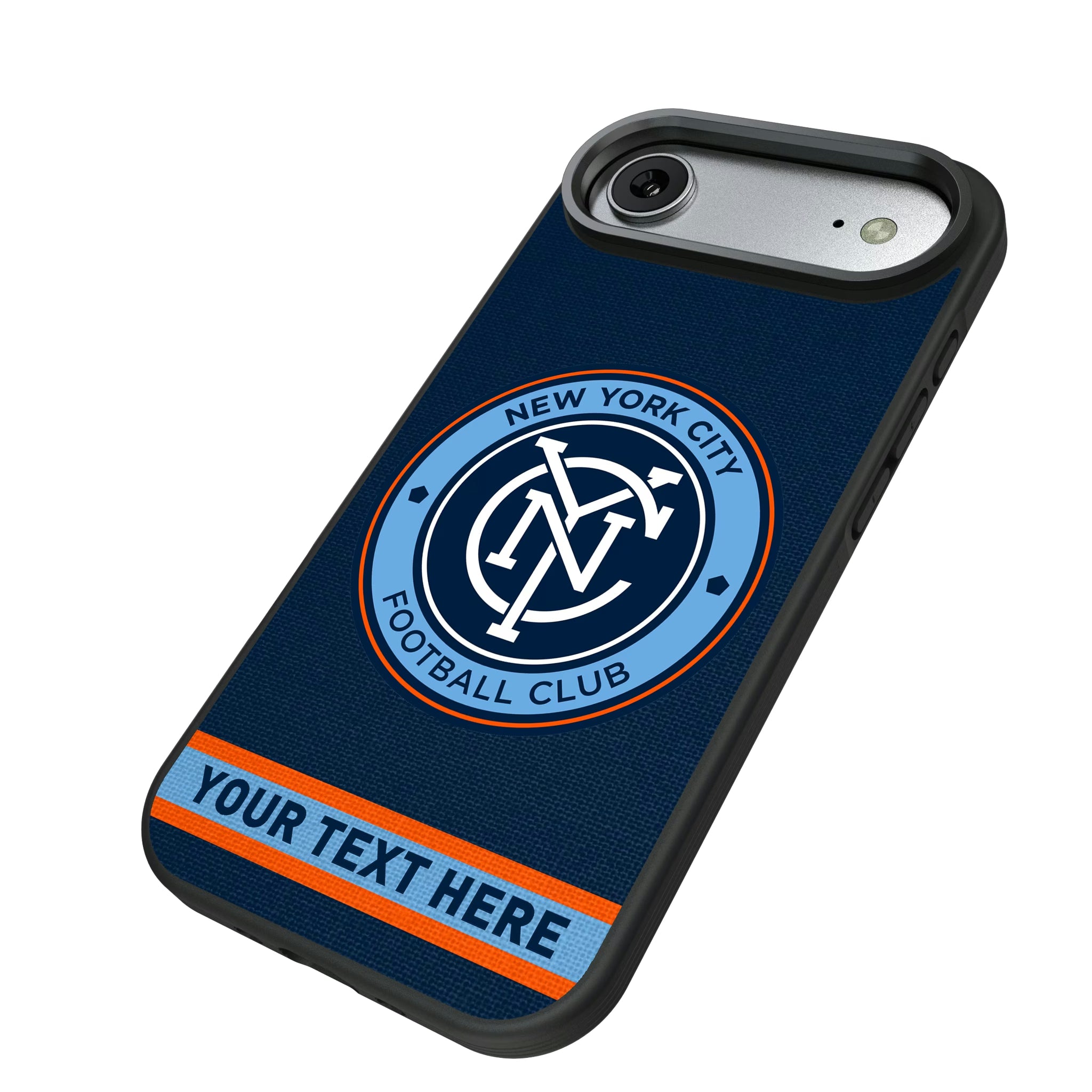 New York City FC Personalized Stripe iPhone Bump Phone Case for Apple iPhone - Isometric View#Device_iPhone Air