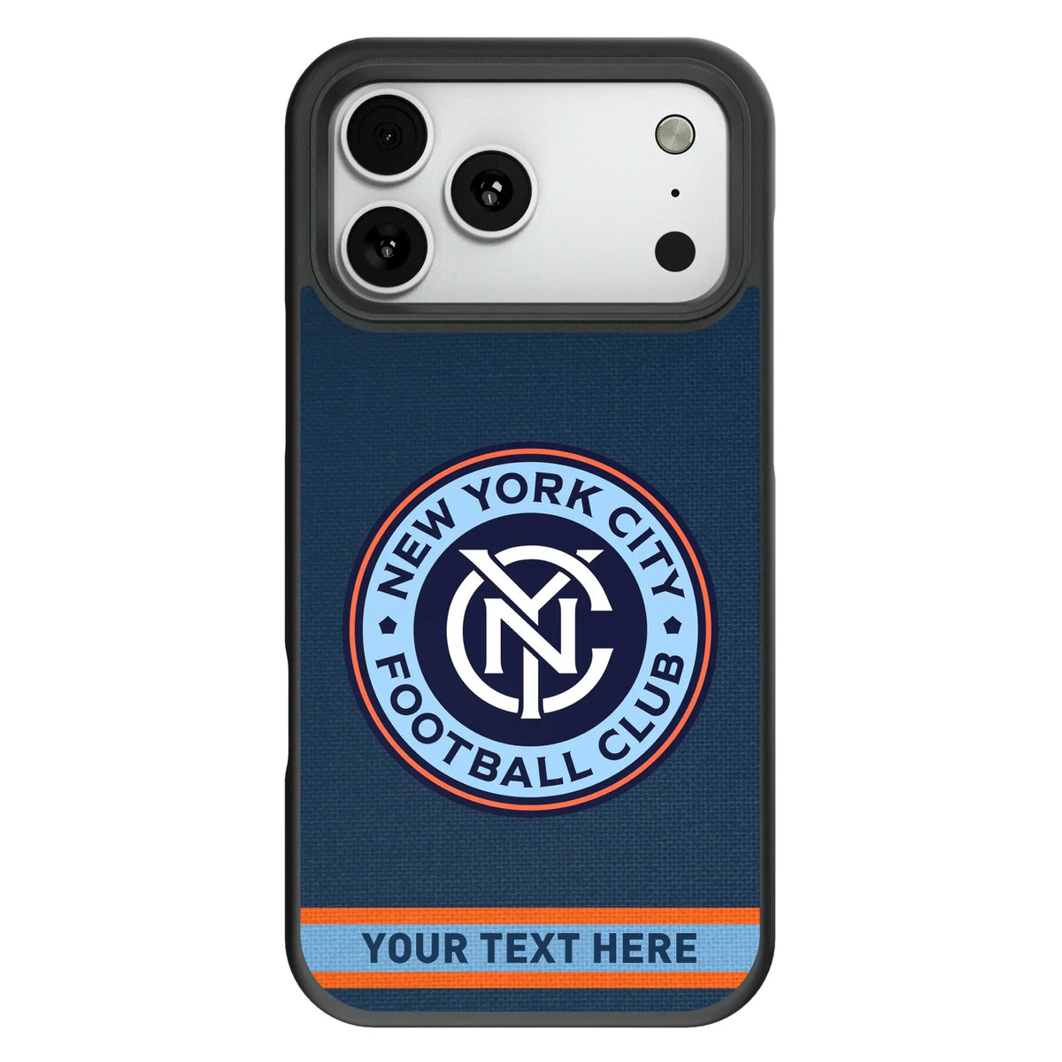 New York City FC Personalized Stripe Bump Phone Case for Apple iPhone