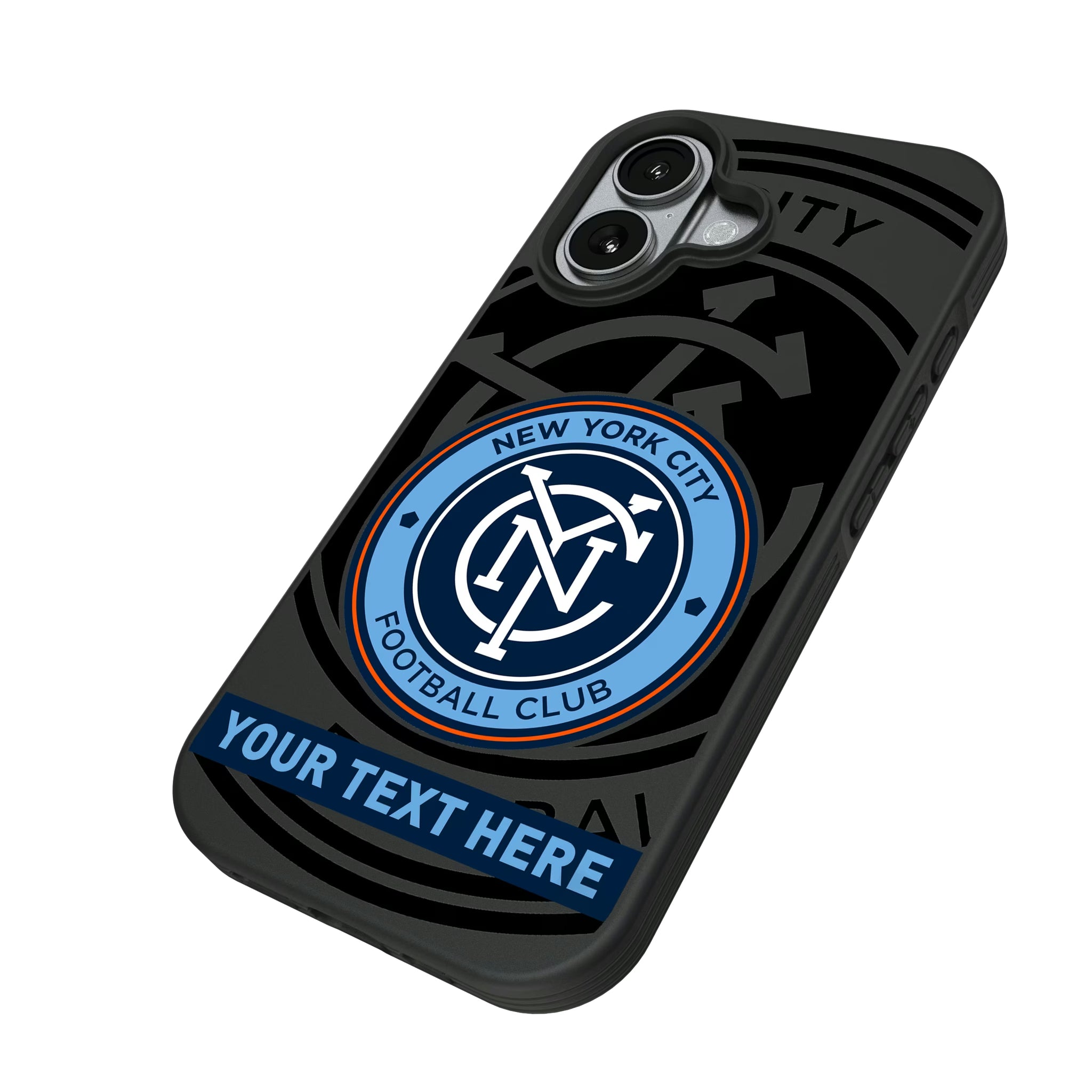 New York City FC Personalized Tilt iPhone Bump Phone Case for Apple iPhone - Isometric View#Device_iPhone 17