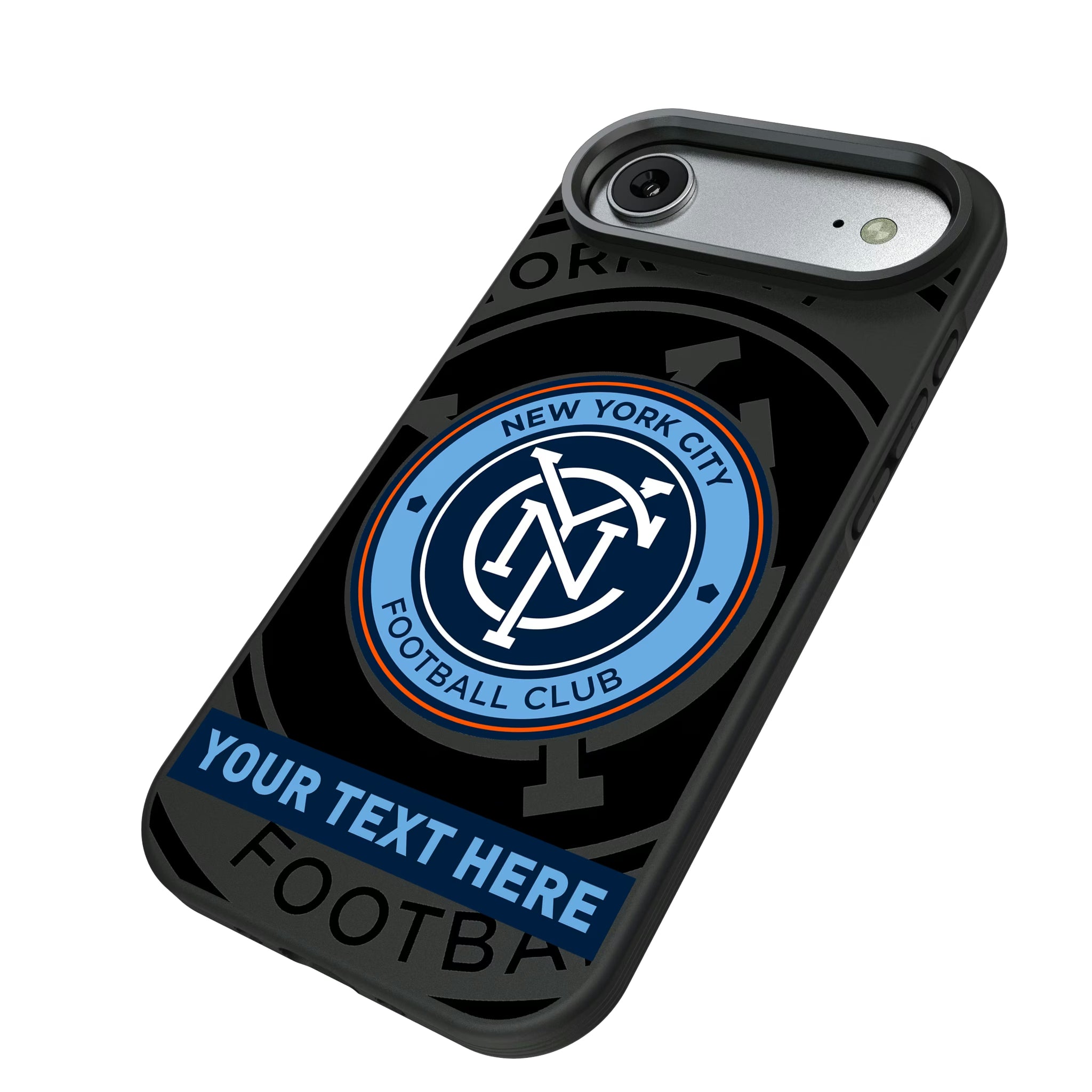 New York City FC Personalized Tilt iPhone Bump Phone Case for Apple iPhone - Isometric View#Device_iPhone Air