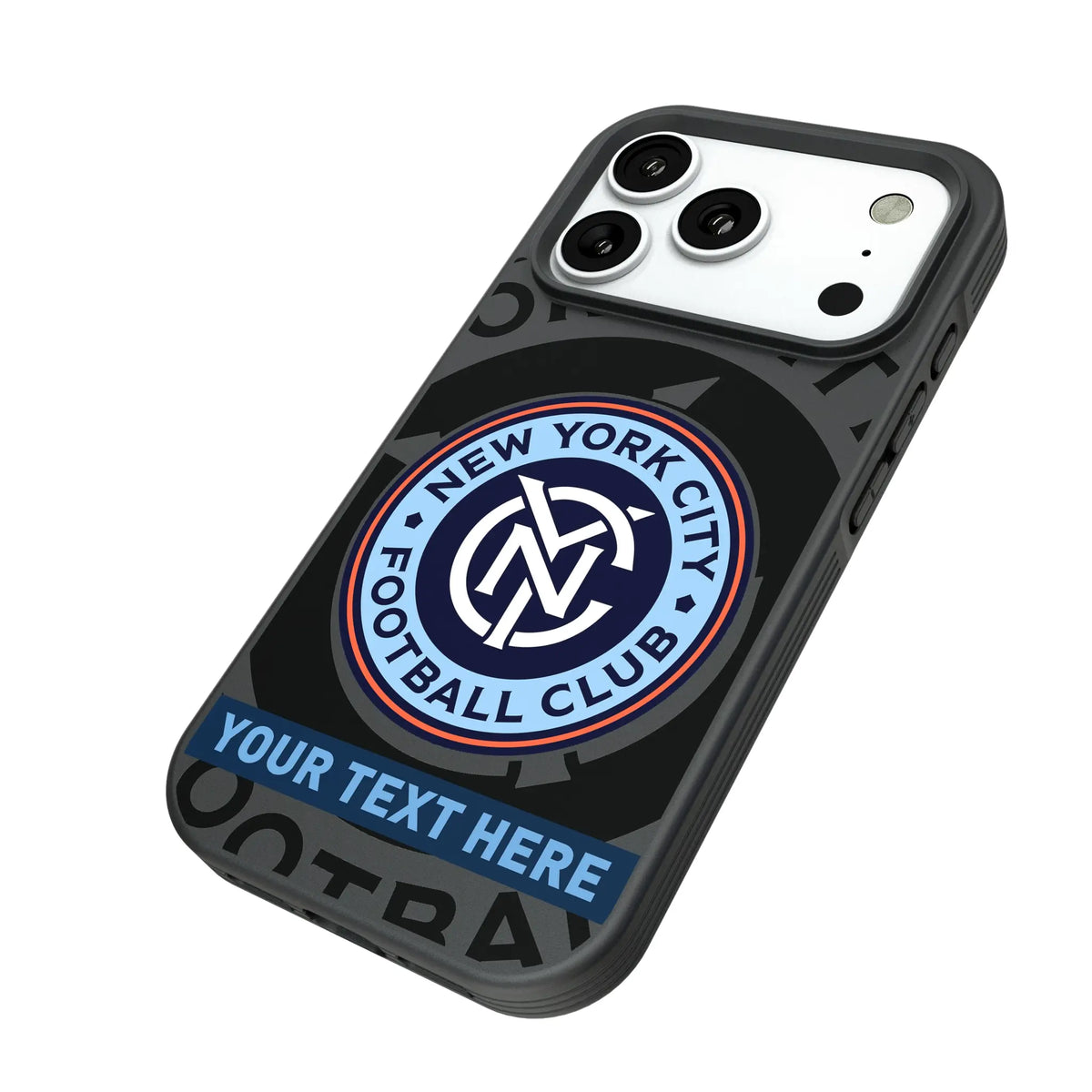 New York City FC Personalized Tilt iPhone Bump Phone Case for Apple iPhone - Isometric View#Device_iPhone 18 Pro