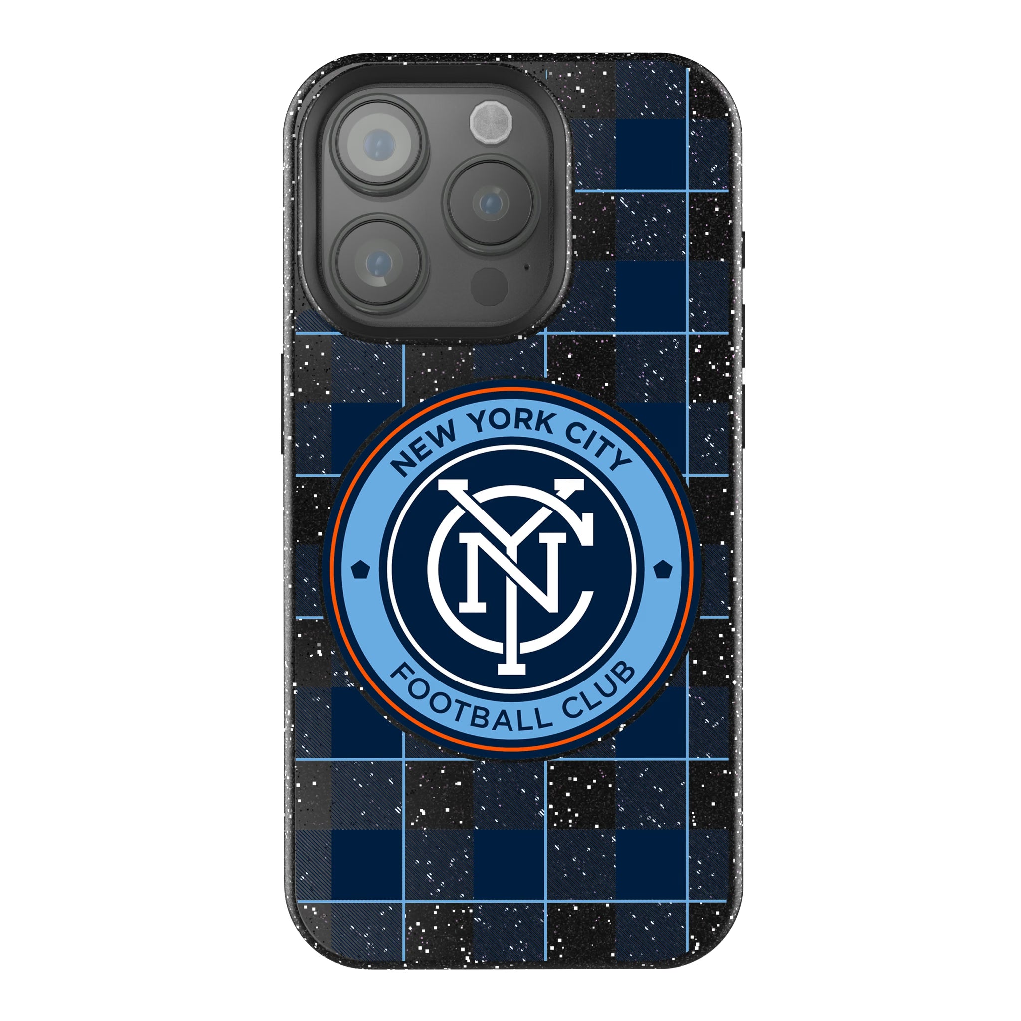 New York City FC Plaid iPhone Bling Phone Case for Apple iPhone