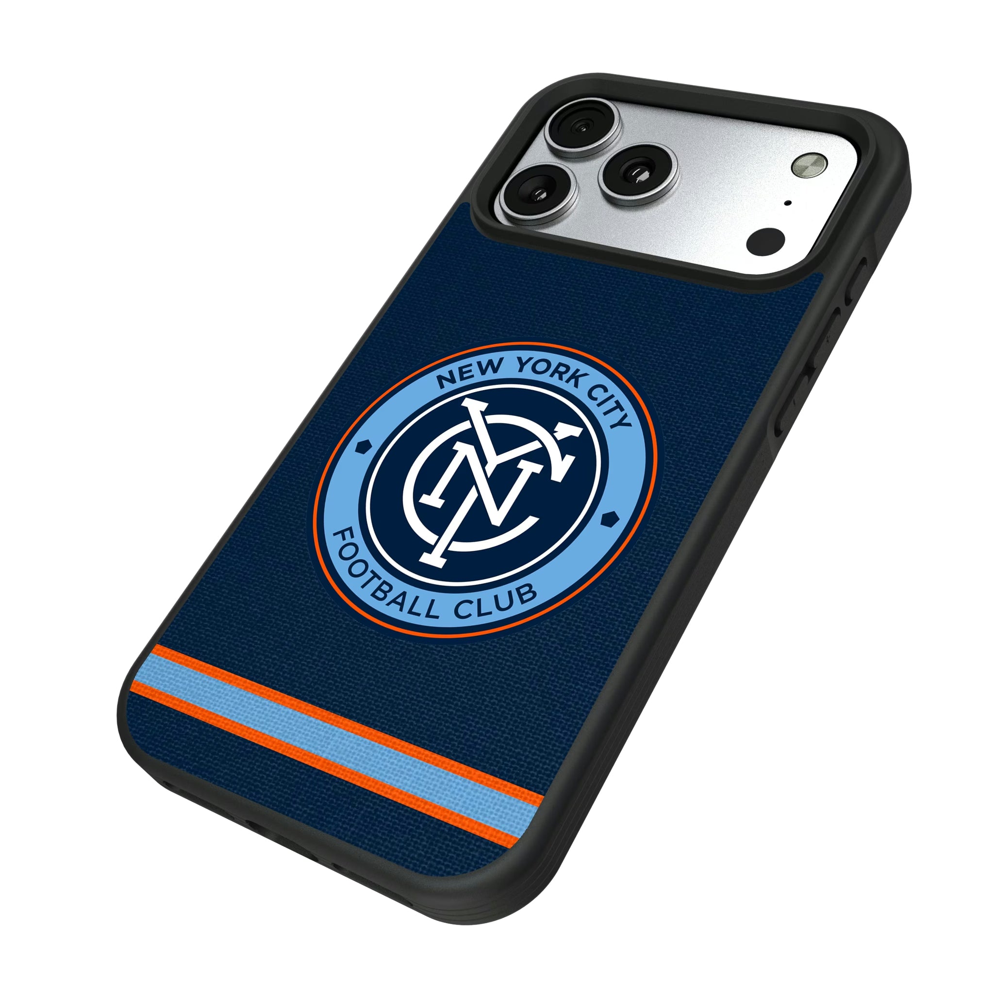 New York City FC Stripe iPhone Bump Phone Case for Apple iPhone - Isometric View#Device_iPhone 17 Pro Max