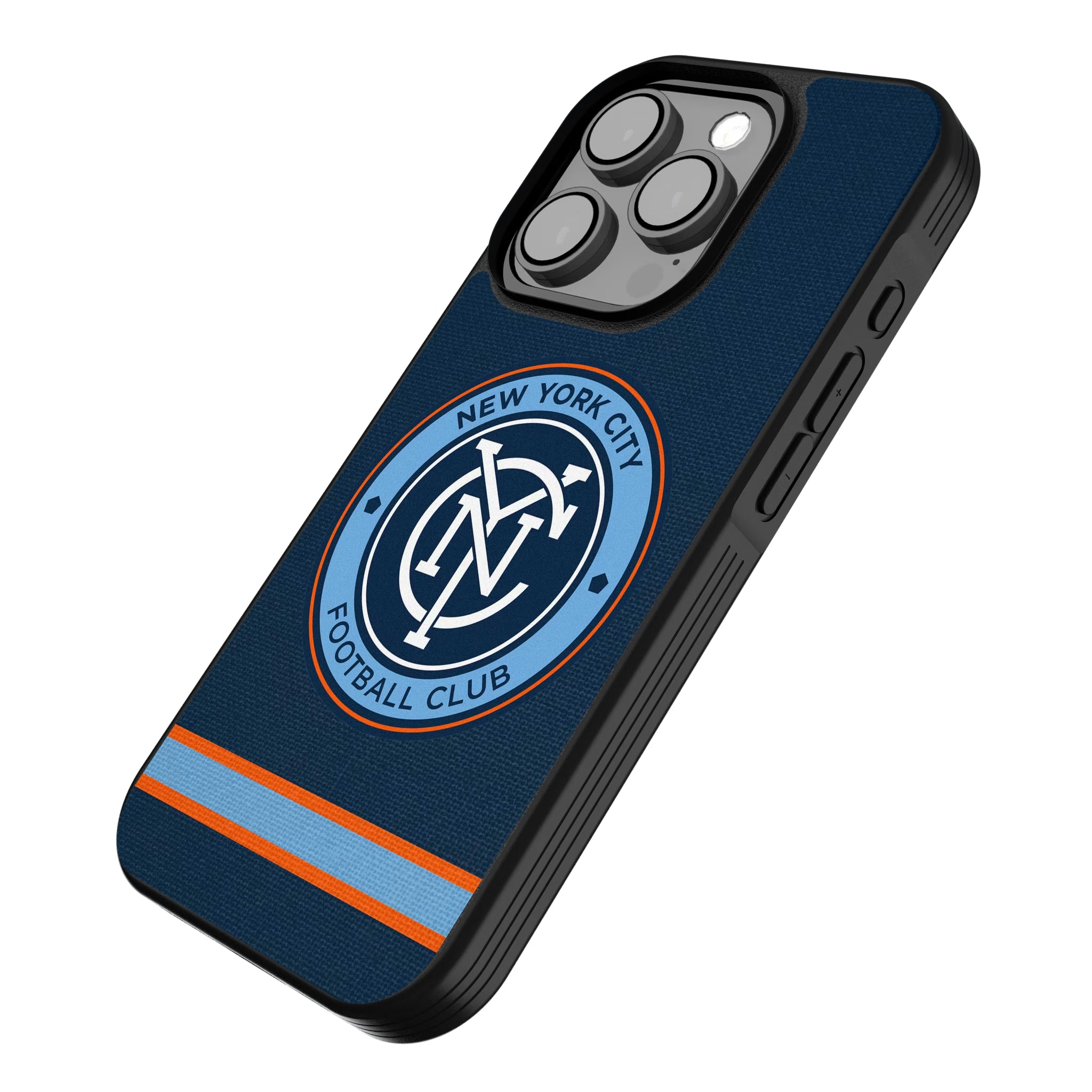 New York City FC Stripe iPhone Bump Phone Case for Apple iPhone - Isometric View