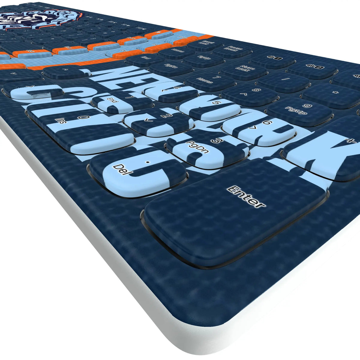 New York City FC Stripe KKB605 Curved Wireless Keyboard - Detail