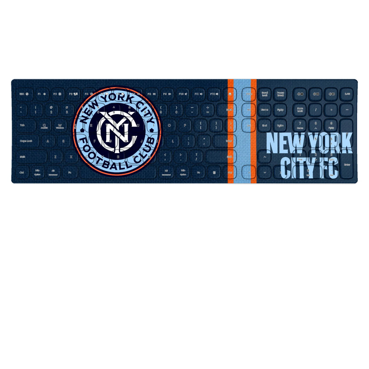 New York City FC Stripe KKB605 Curved Wireless Keyboard