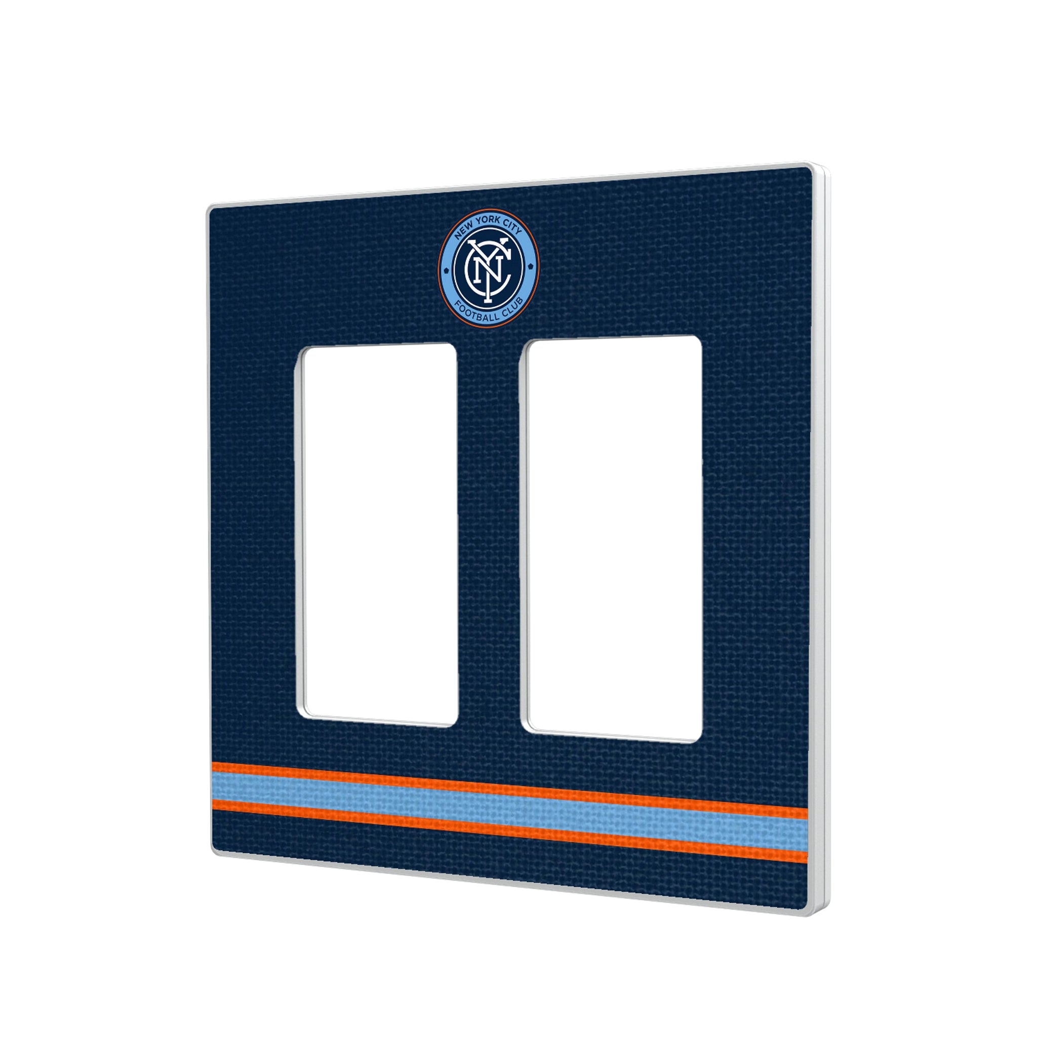 New York City FC Stripe Hidden-Screw Light Switch Plate#Style_Double Rocker