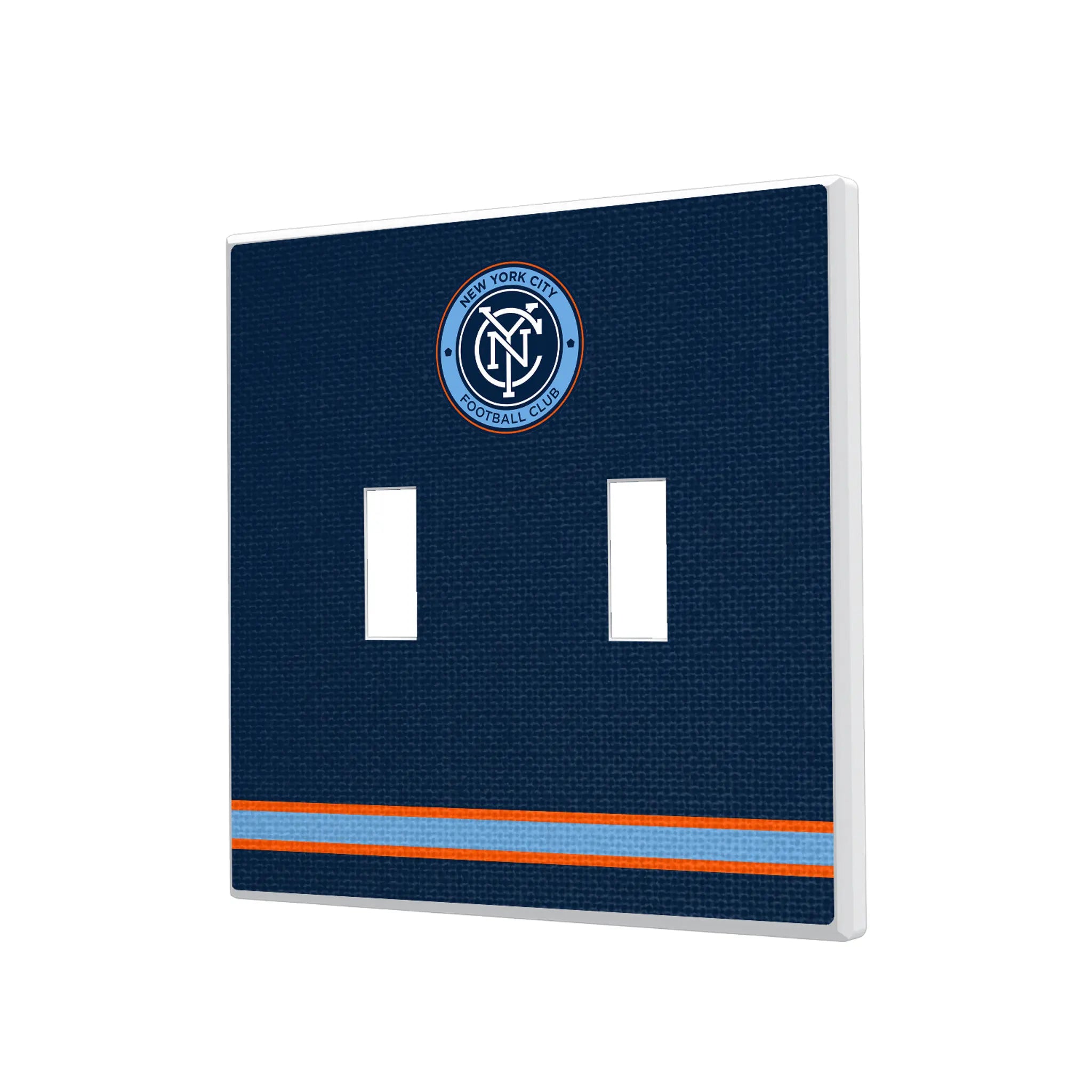 New York City FC Stripe Hidden-Screw Light Switch Plate#Style_Double Toggle