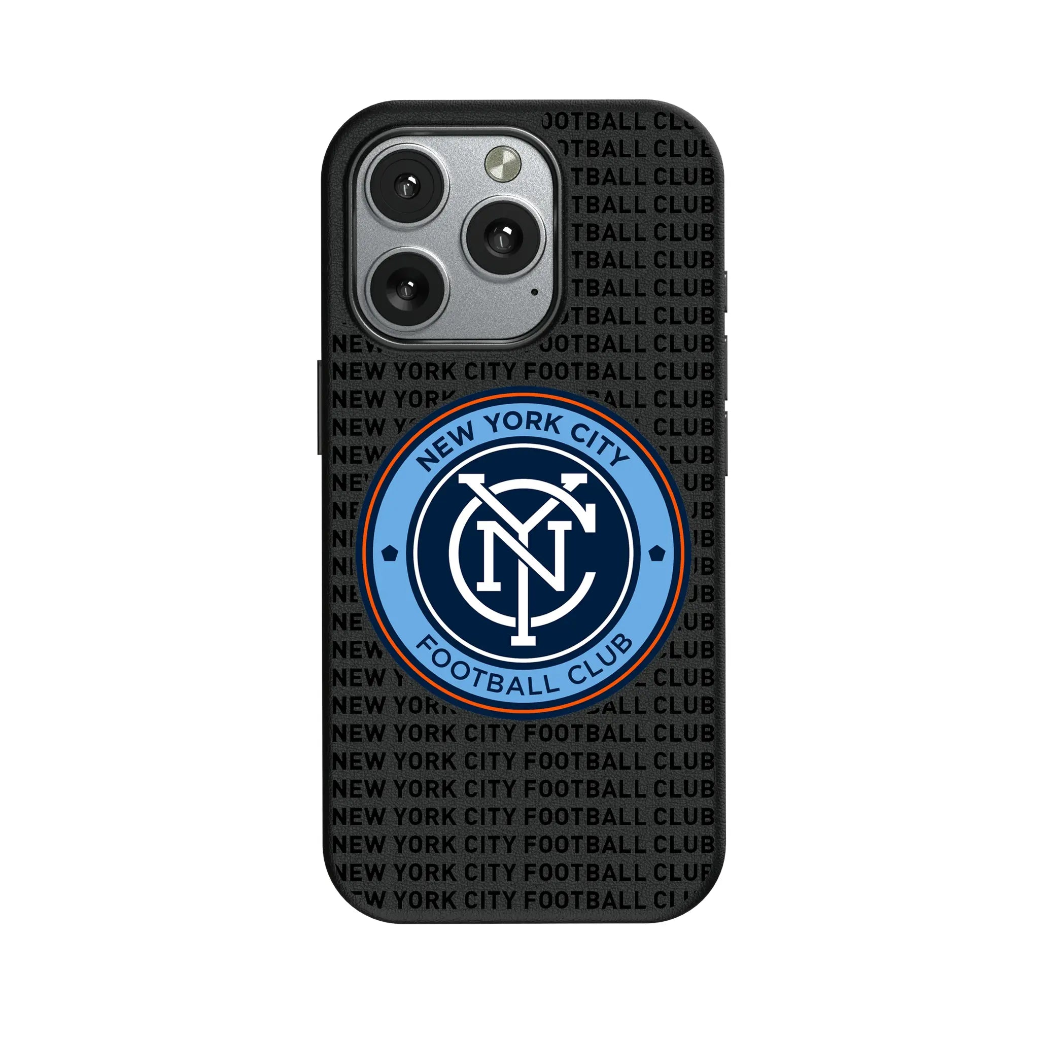 New York City FC Text Backdrop iPhone MagSafe Compatible Phone Case for Apple iPhone