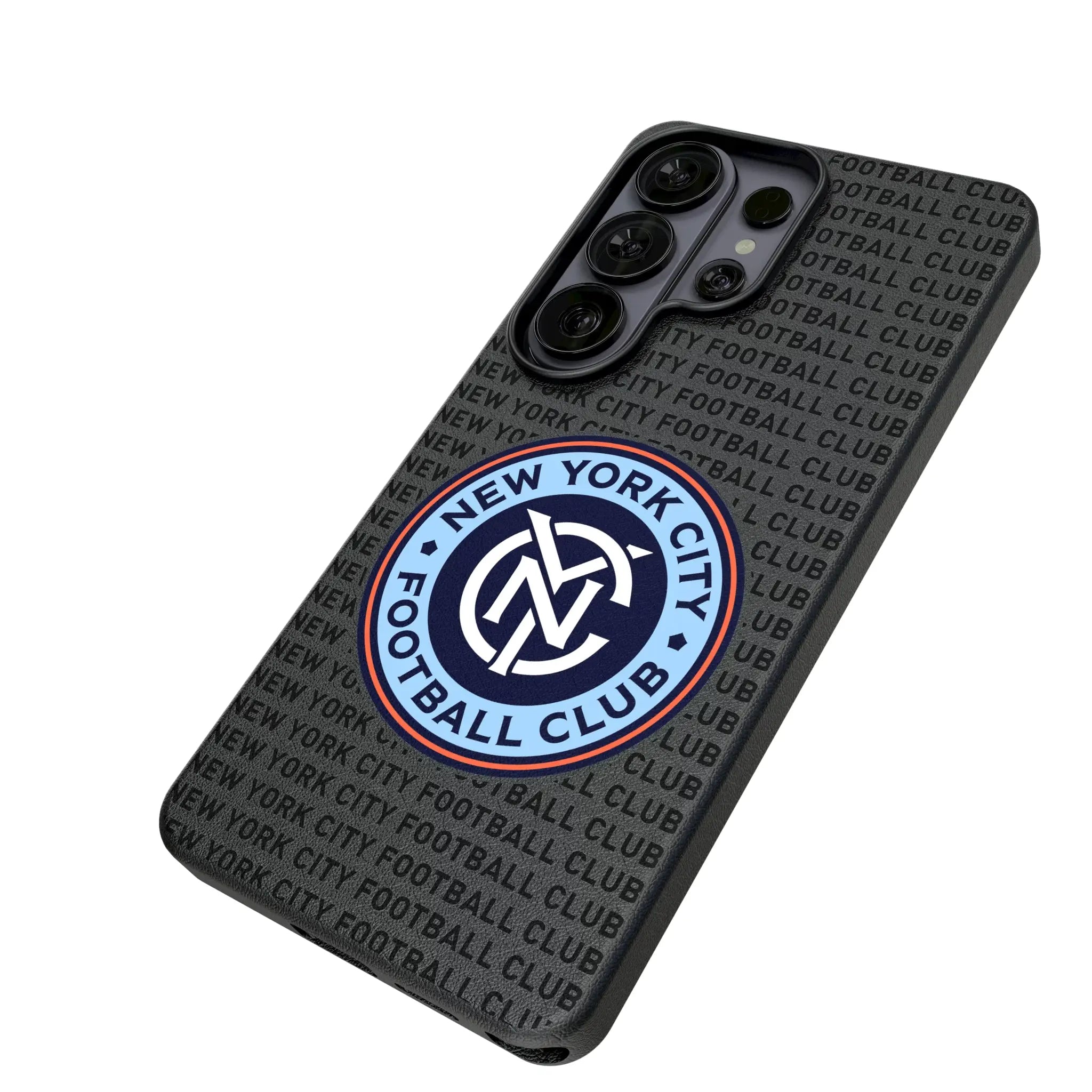 New York City FC Text Backdrop Galaxy MagSafe Compatible Phone Case for Samsung Galaxy - Isometric View#Device_Galaxy S26 Ultra