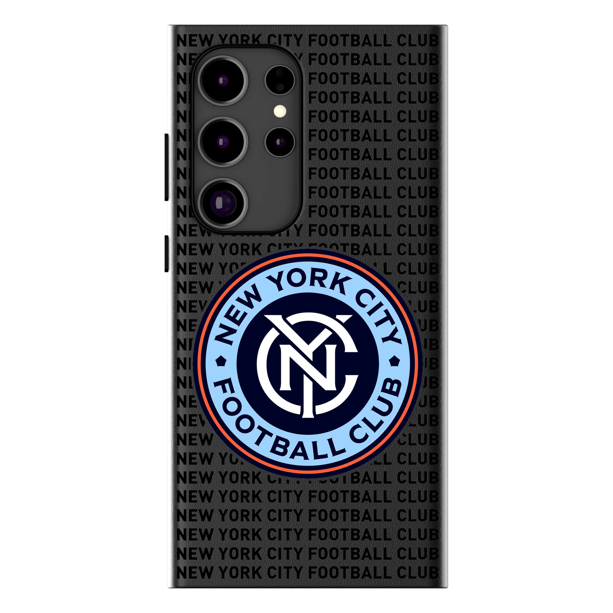New York City FC Text Backdrop Galaxy MagSafe Compatible Phone Case for Samsung Galaxy
