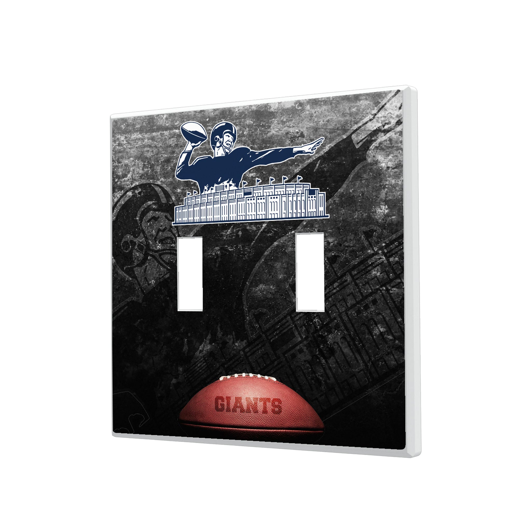 New York Giants 1960-1966 Historic Collection Legendary Hidden-Screw Light Switch Plate#Style_Double Toggle