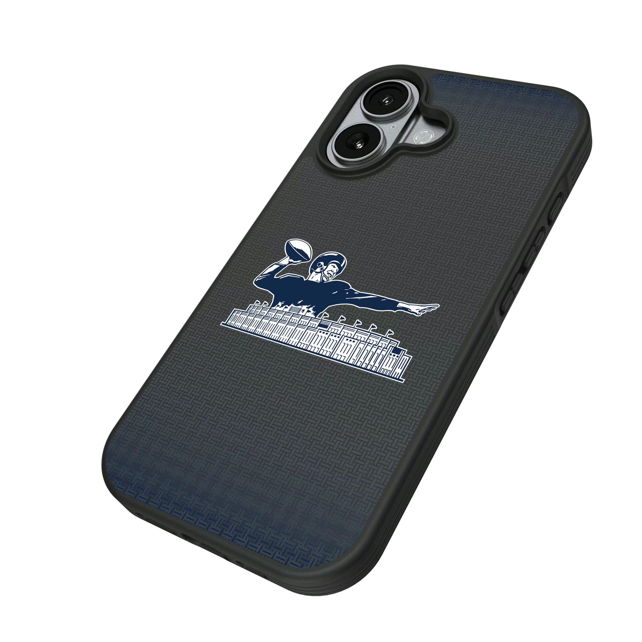 New York Giants 1960-1966 Historic Collection Linen iPhone Bump Phone Case for Apple iPhone - Isometric View#Device_iPhone 17