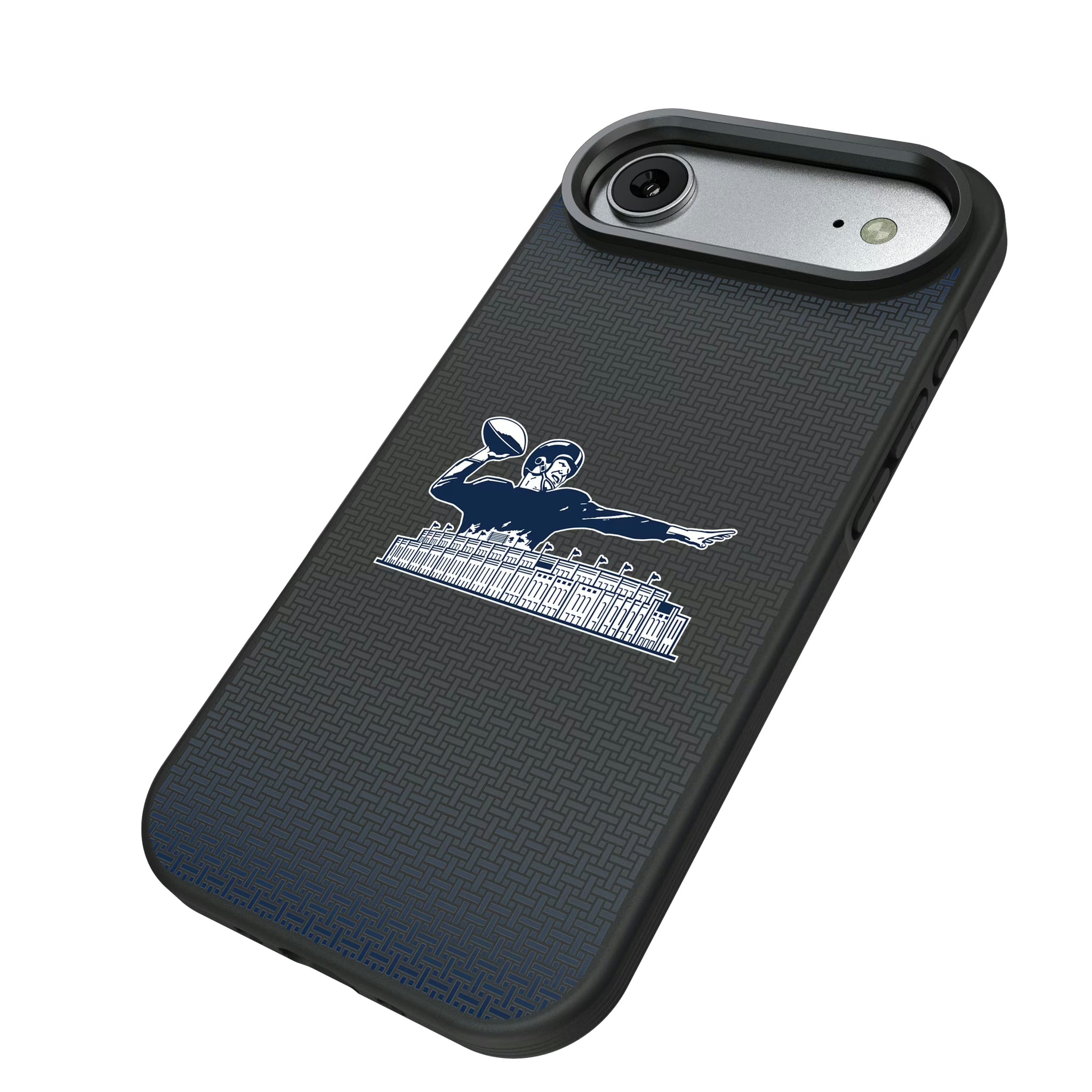 New York Giants 1960-1966 Historic Collection Linen iPhone Bump Phone Case for Apple iPhone - Isometric View#Device_iPhone Air