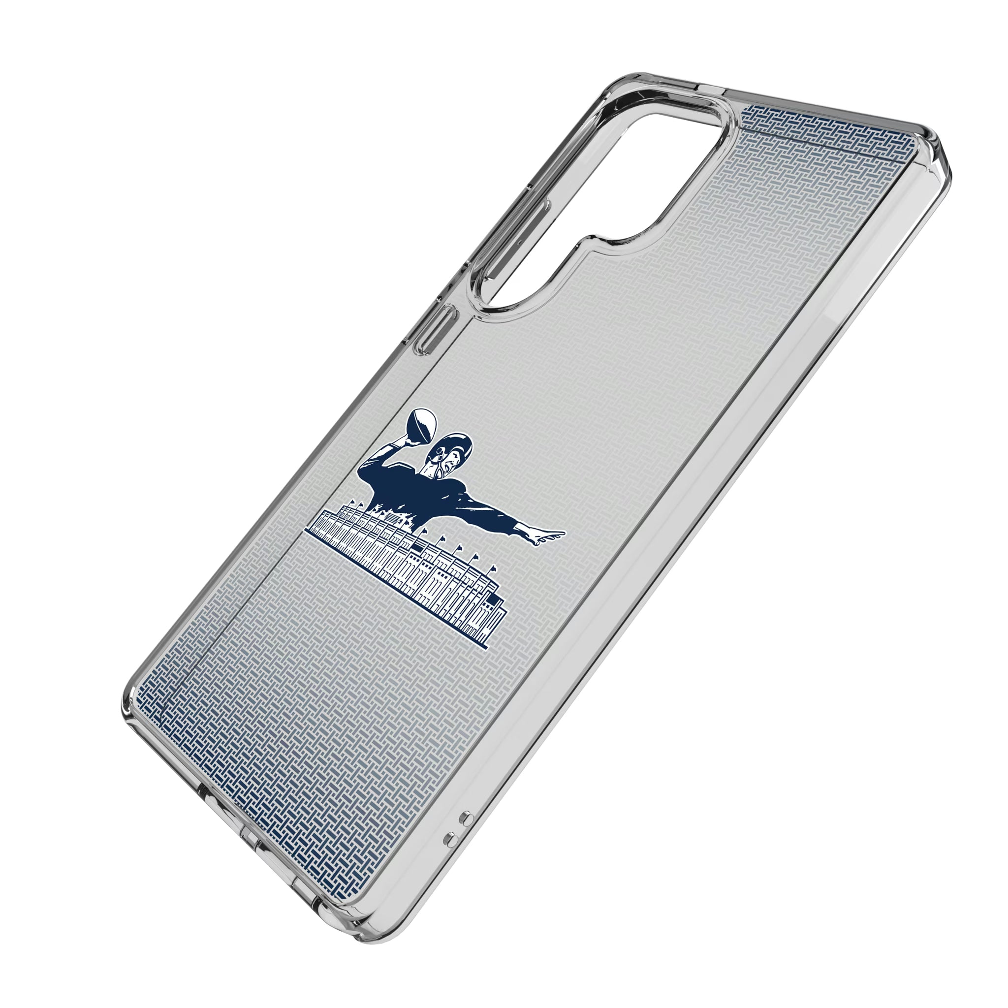 New York Giants 1960-1966 Historic Collection Linen Galaxy Clear Phone Case for Samsung Galaxy - Isometric View