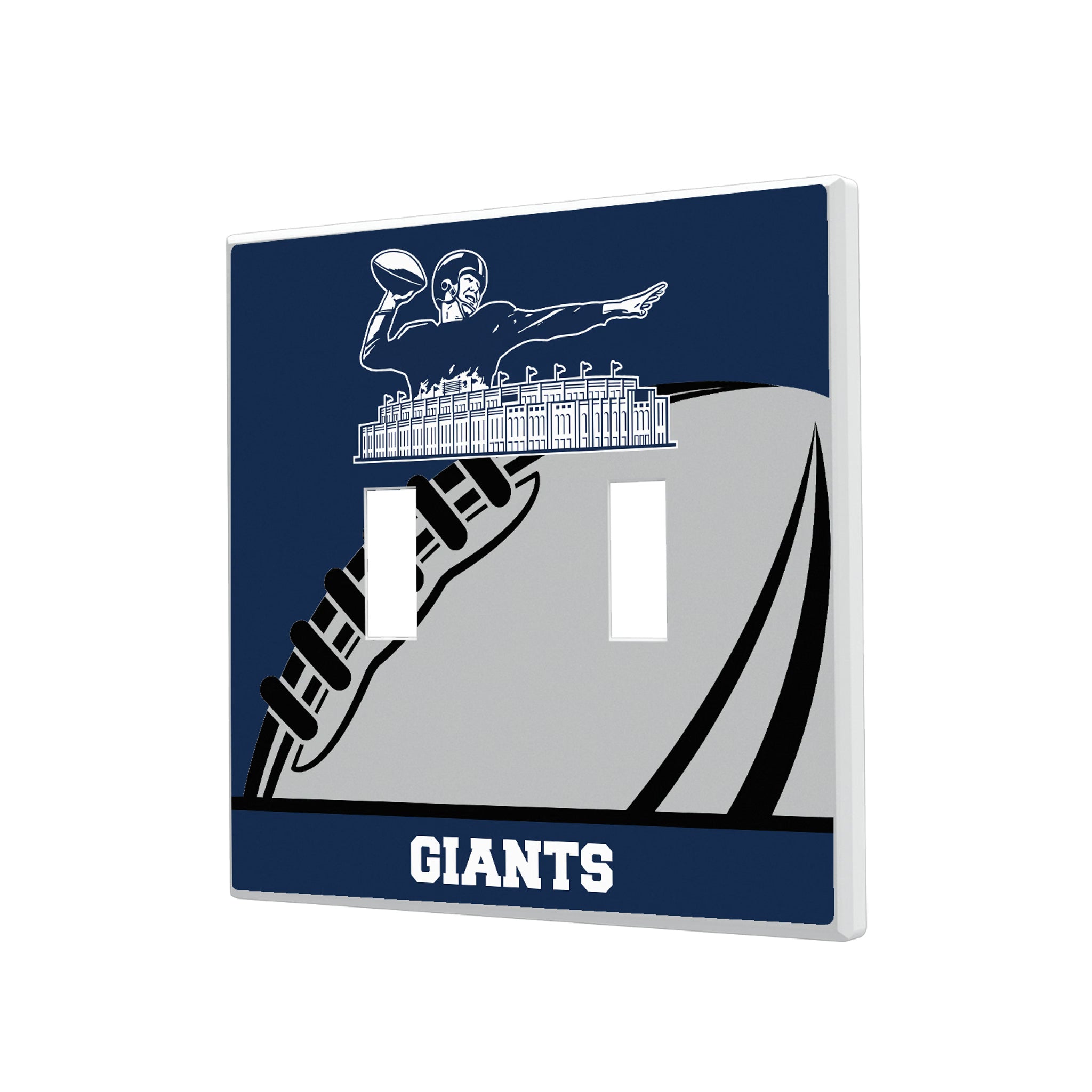 New York Giants 1960-1966 Historic Collection Passtime Hidden-Screw Light Switch Plate#Style_Double Toggle