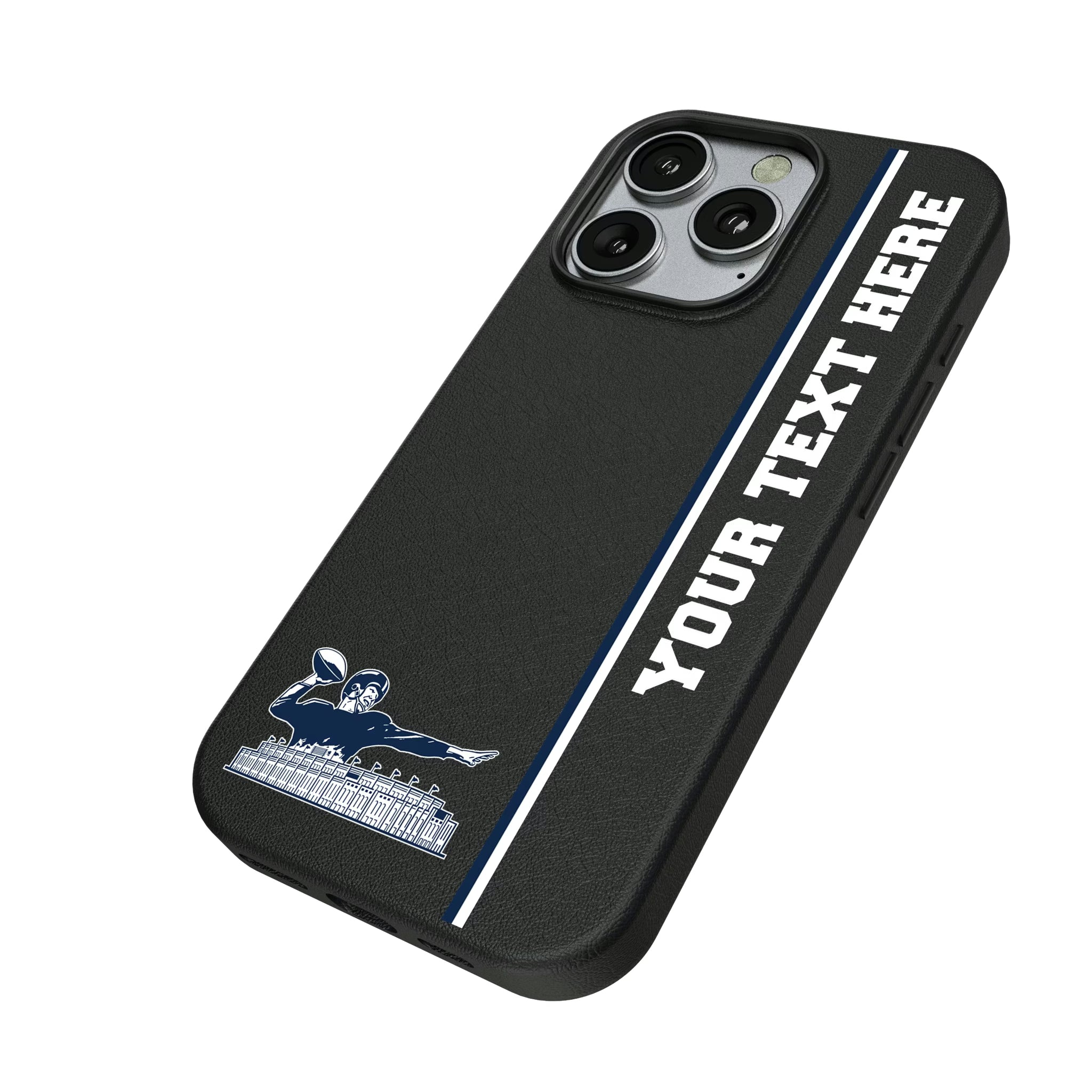 New York Giants 1960-1966 Historic Collection Personalized Sidebard iPhone MagSafe Compatible Phone Case for Apple iPhone - Isometric View