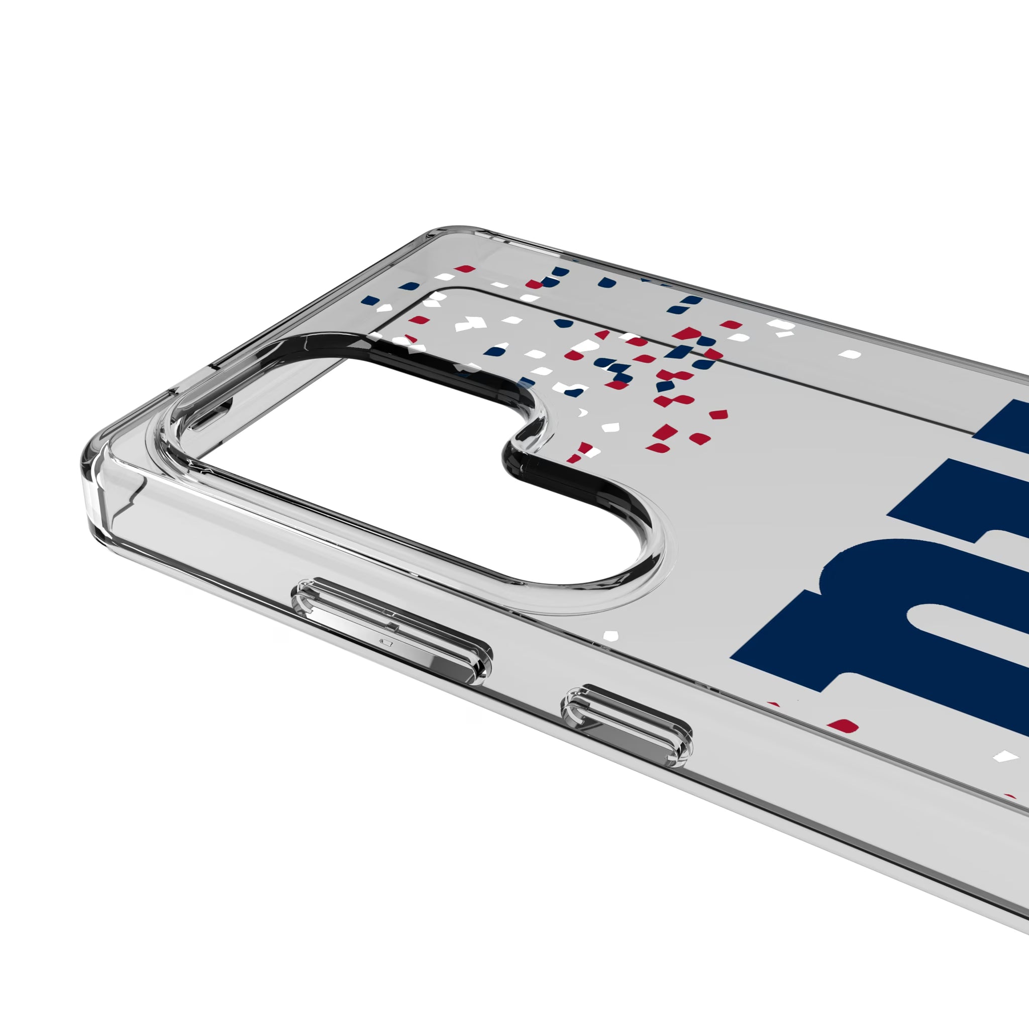 New York Giants Confetti Galaxy Clear Phone Case for Samsung Galaxy - Detail