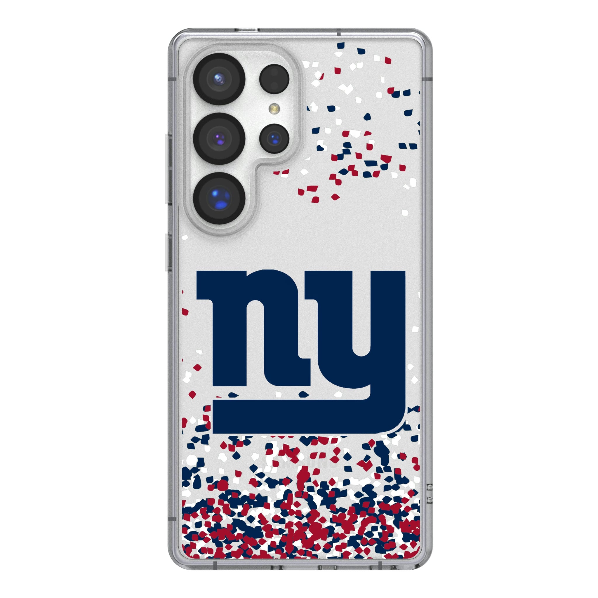 New York Giants Confetti Galaxy Clear Phone Case for Samsung Galaxy