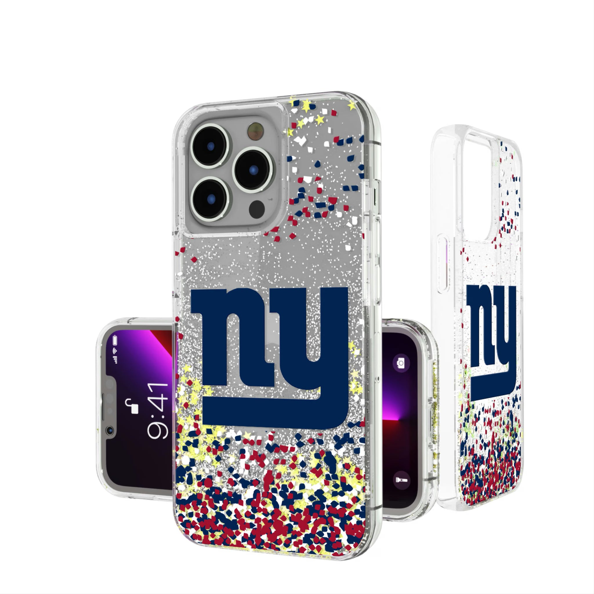 New York Giants Confetti iPhone Glitter Phone Case for Apple iPhone