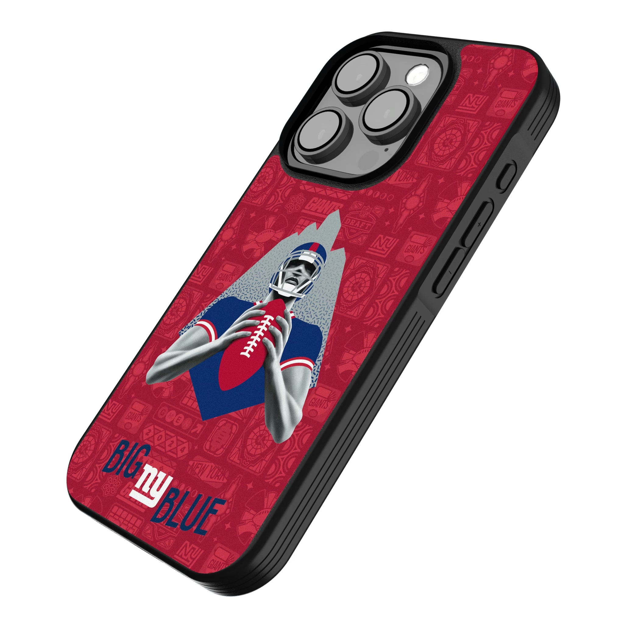 New York Giants Deco iPhone Bump Phone Case for Apple iPhone - Isometric View