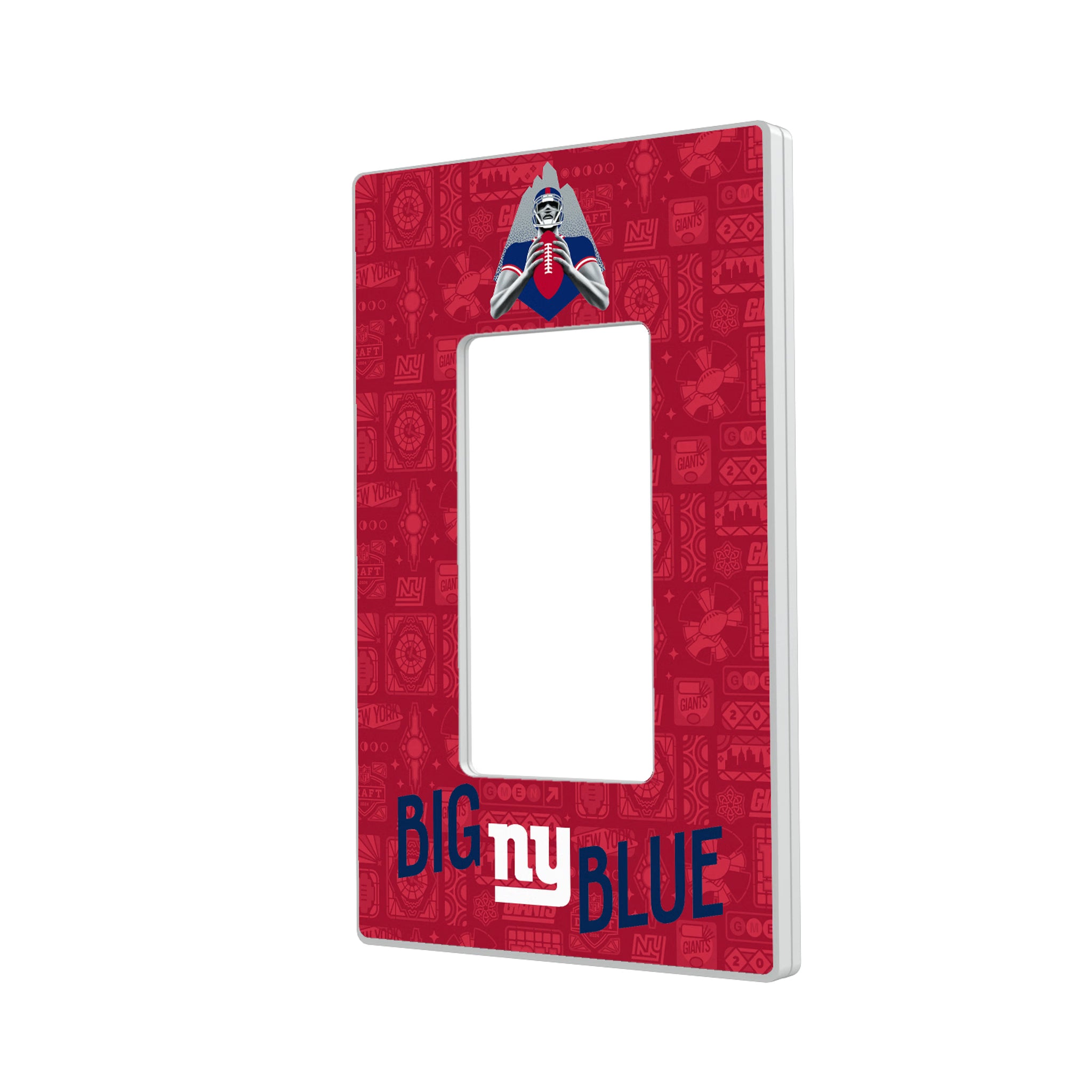 New York Giants Deco Hidden-Screw Light Switch Plate#Style_Single Rocker
