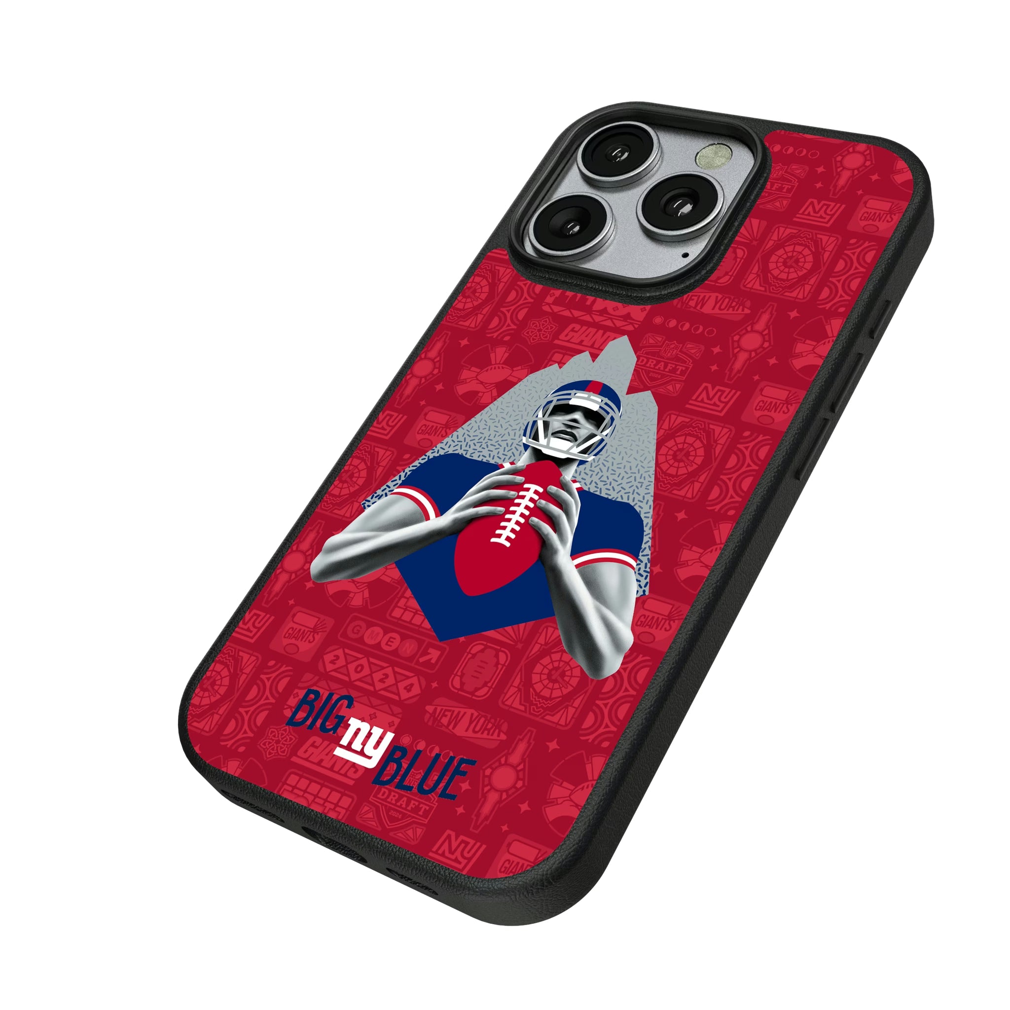 New York Giants Deco iPhone MagSafe Compatible Phone Case for Apple iPhone - Isometric View