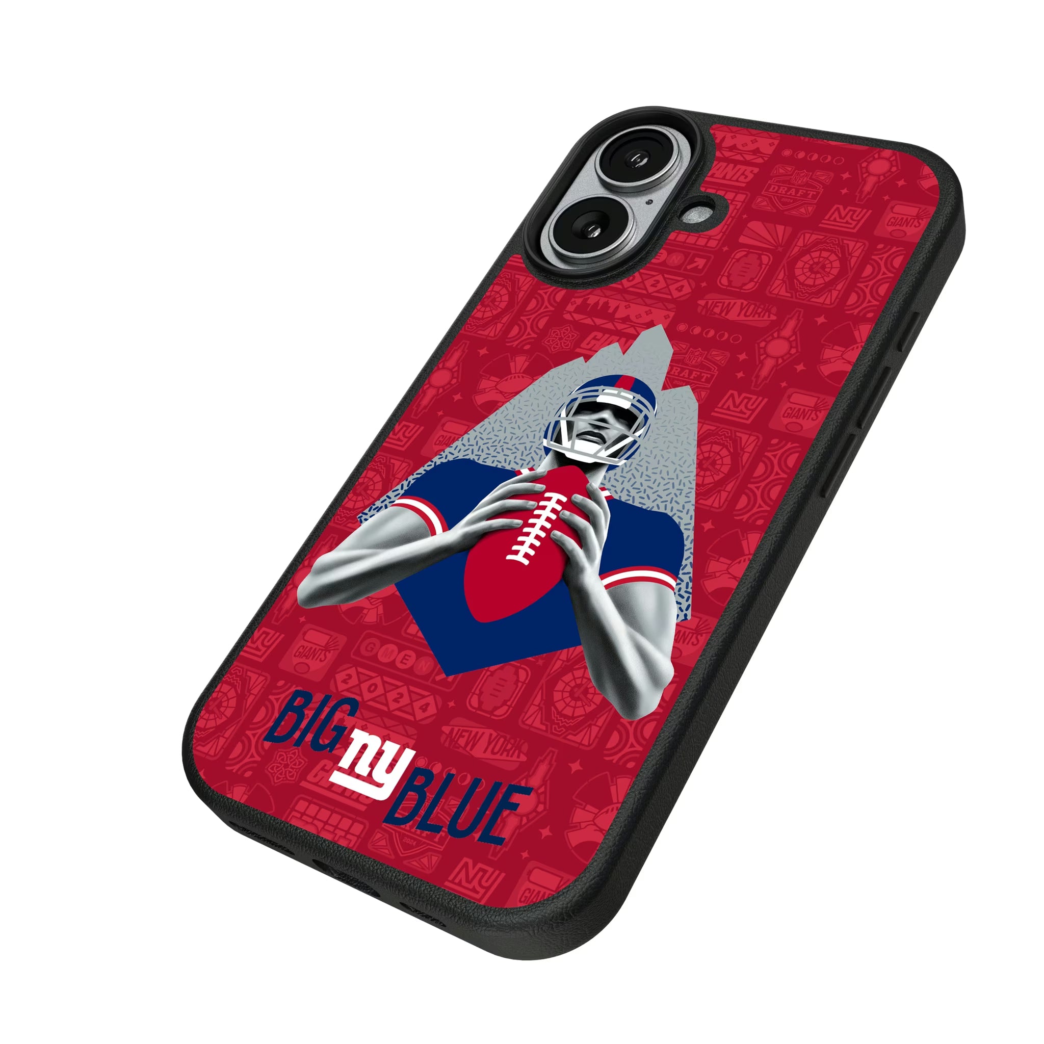 New York Giants Deco iPhone MagSafe Compatible Phone Case for Apple iPhone - Isometric View#Device_iPhone 17