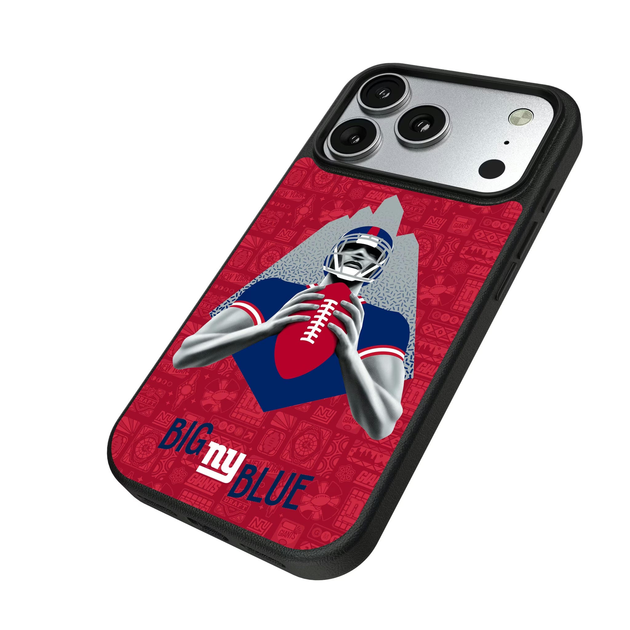 New York Giants Deco iPhone MagSafe Compatible Phone Case for Apple iPhone - Isometric View#Device_iPhone 17 Pro