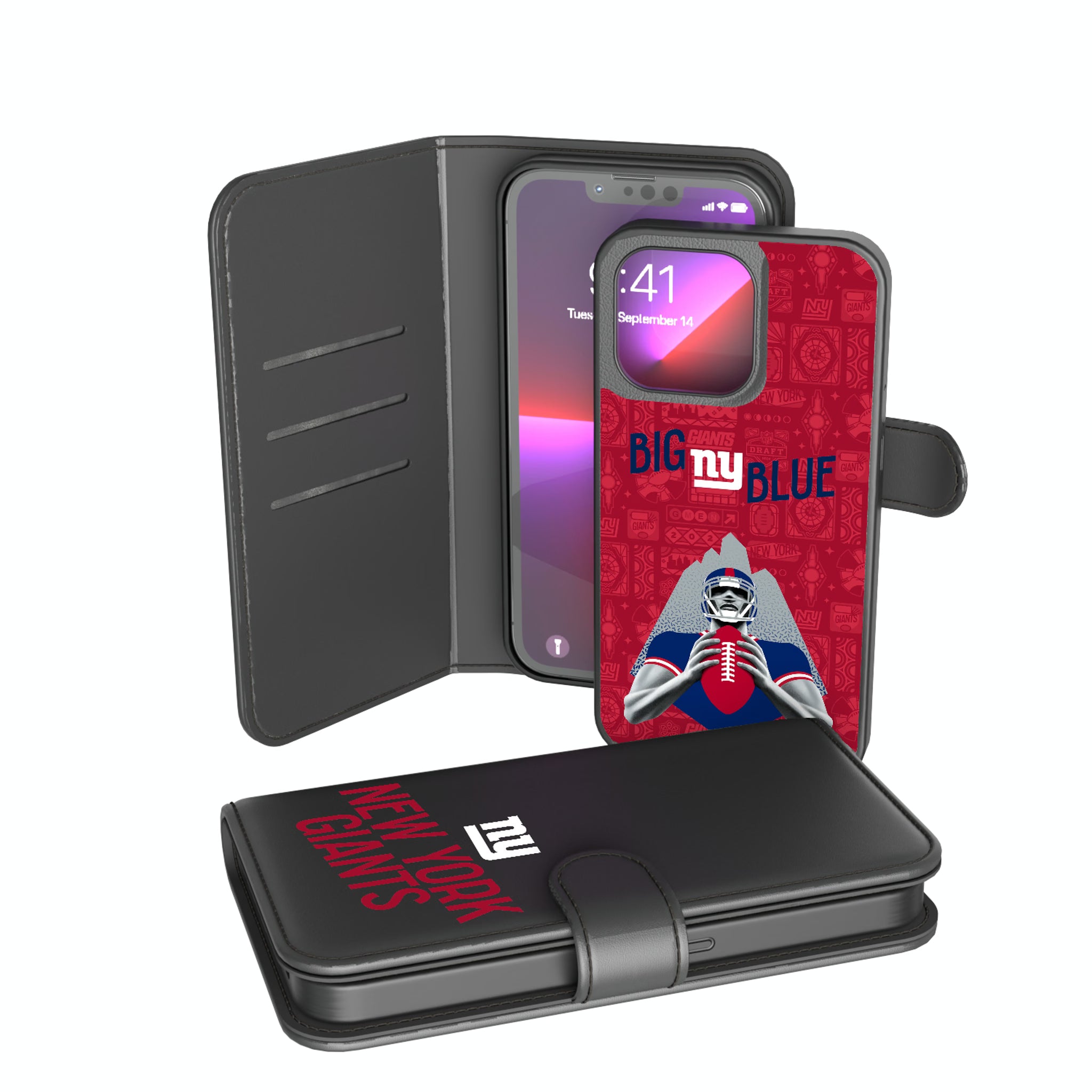 New York Giants Deco iPhone Wallet Phone Case for Apple iPhone