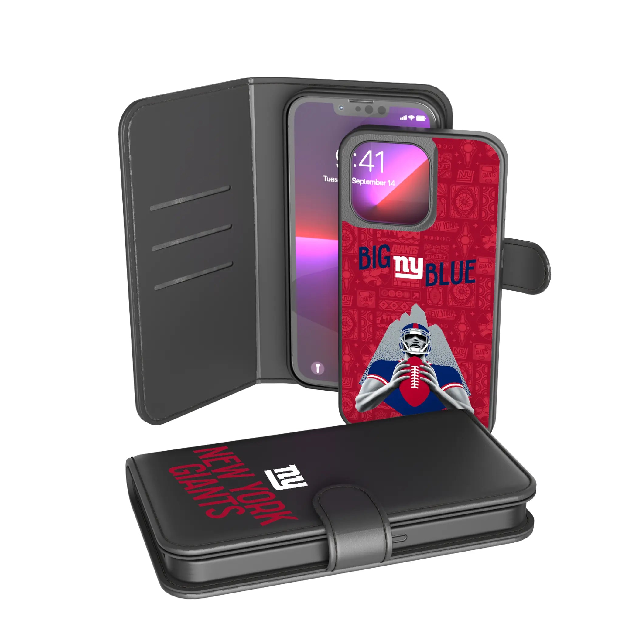 New York Giants Deco iPhone Wallet Phone Case for Apple iPhone