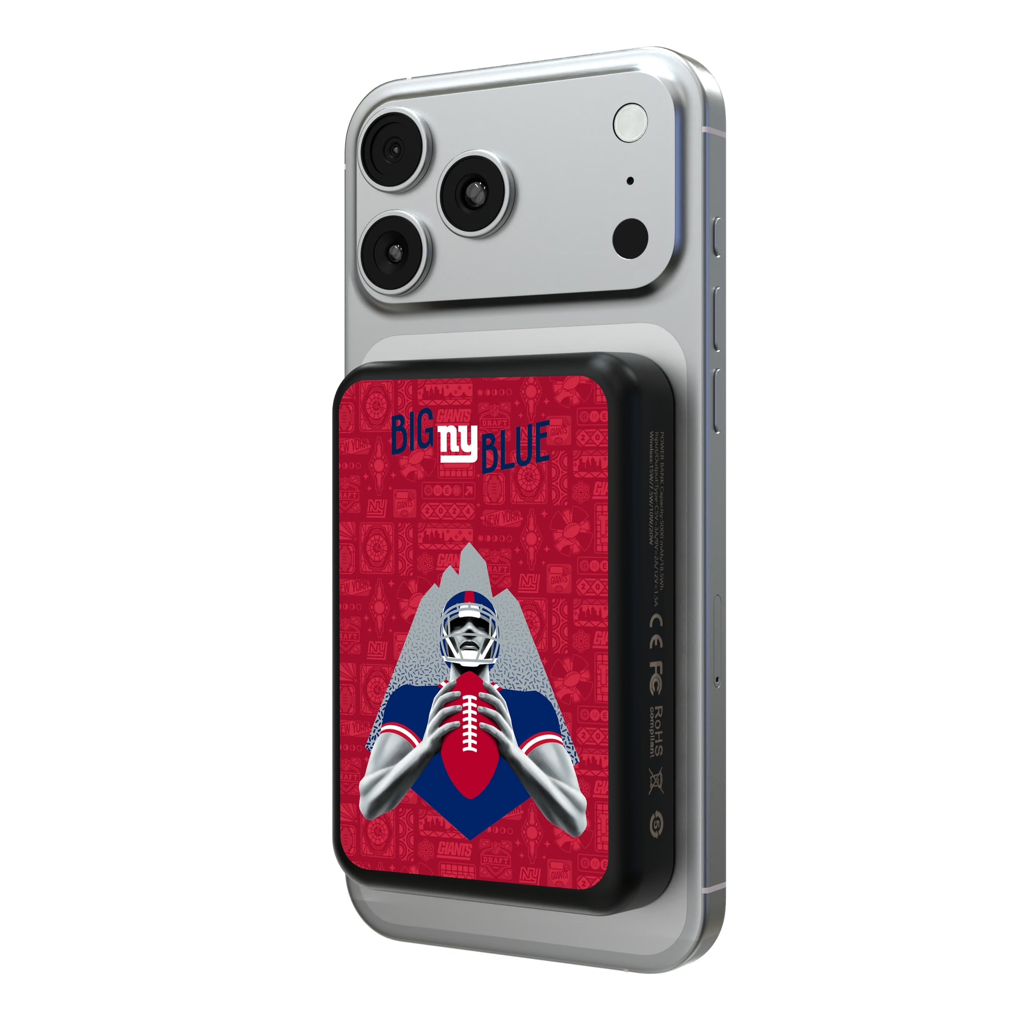 New York Giants Deco Wireless Mag Power Bank