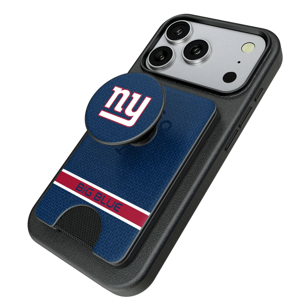 New York Giants Endzone Solid Popsockets Wallet Magnetic - Isometric View