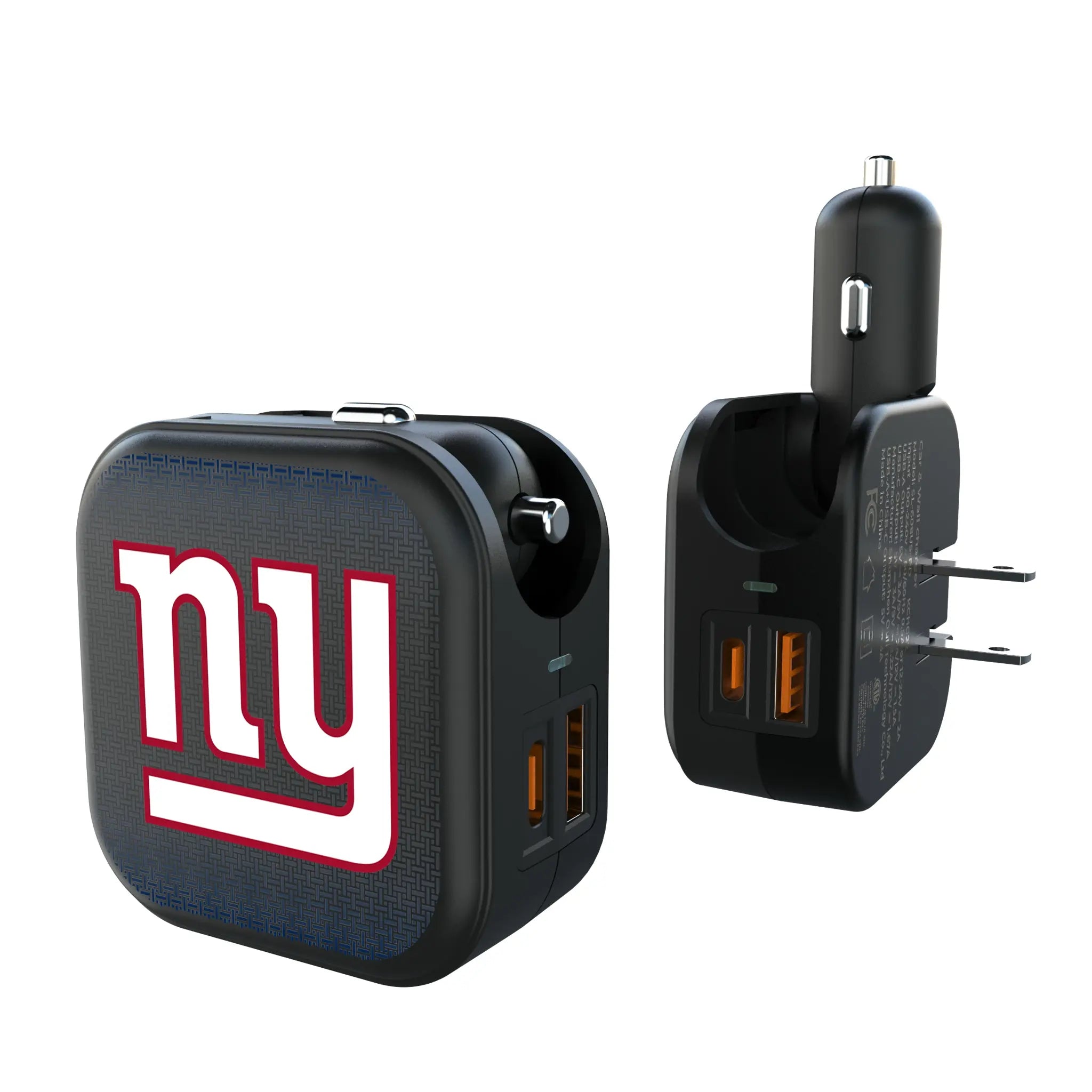 New York Giants Linen 2 in 1 USB A/C Charger