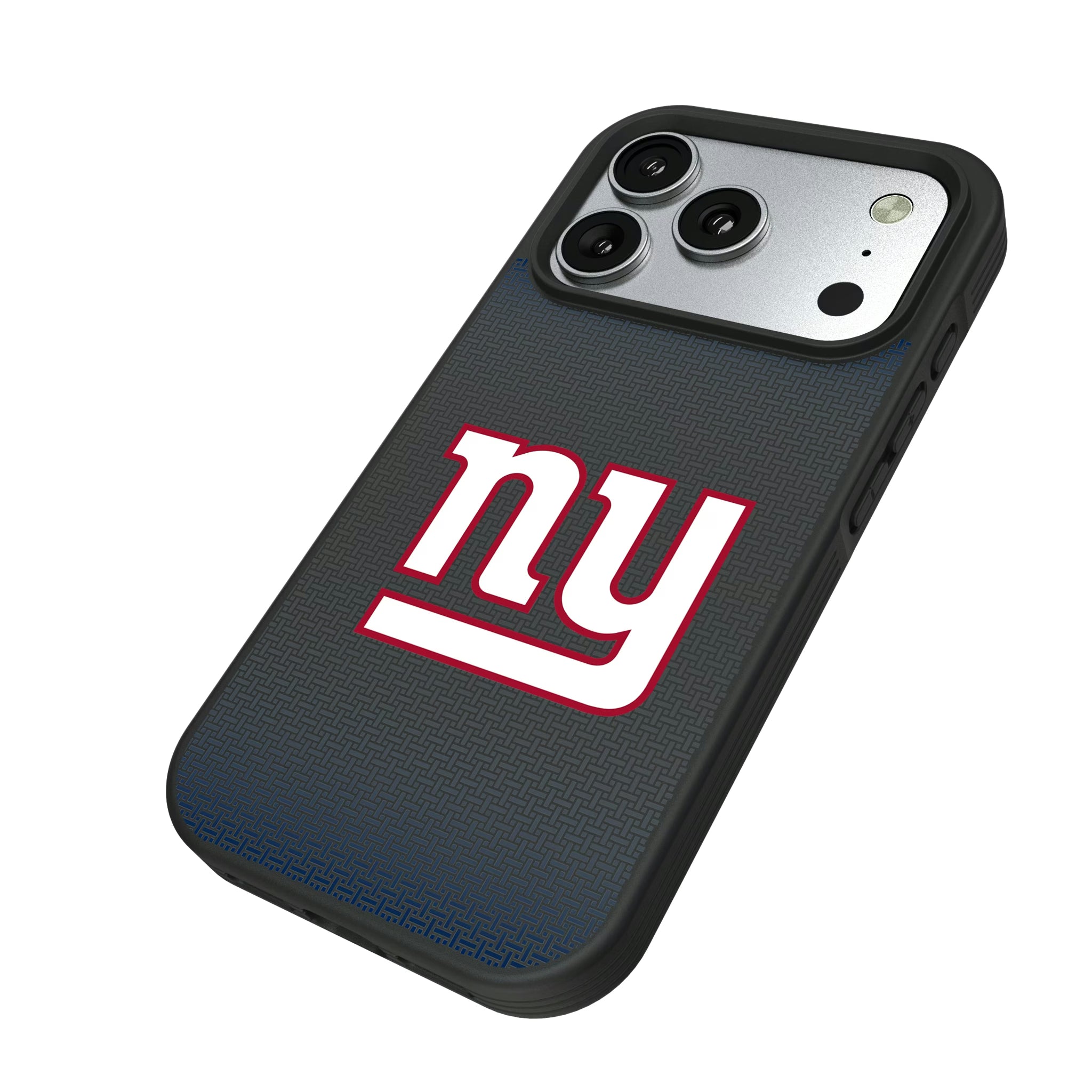 New York Giants Linen iPhone Bump Phone Case for Apple iPhone - Isometric View#Device_iPhone 17 Pro