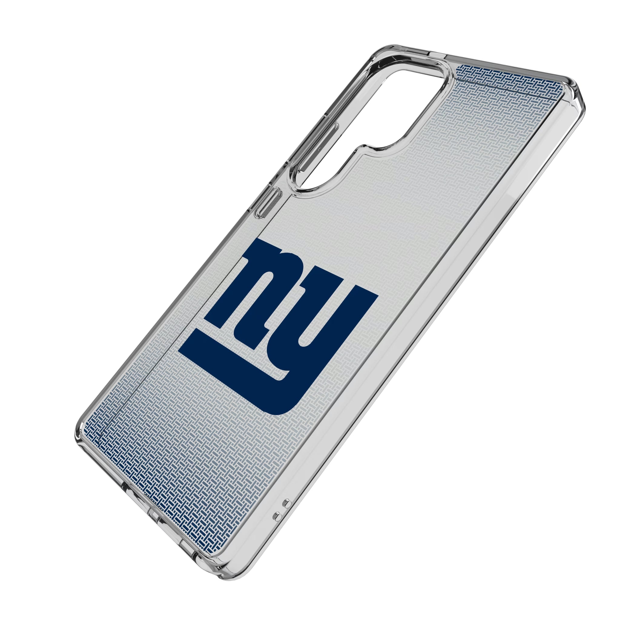 New York Giants Linen Galaxy Clear Phone Case for Samsung Galaxy - Isometric View