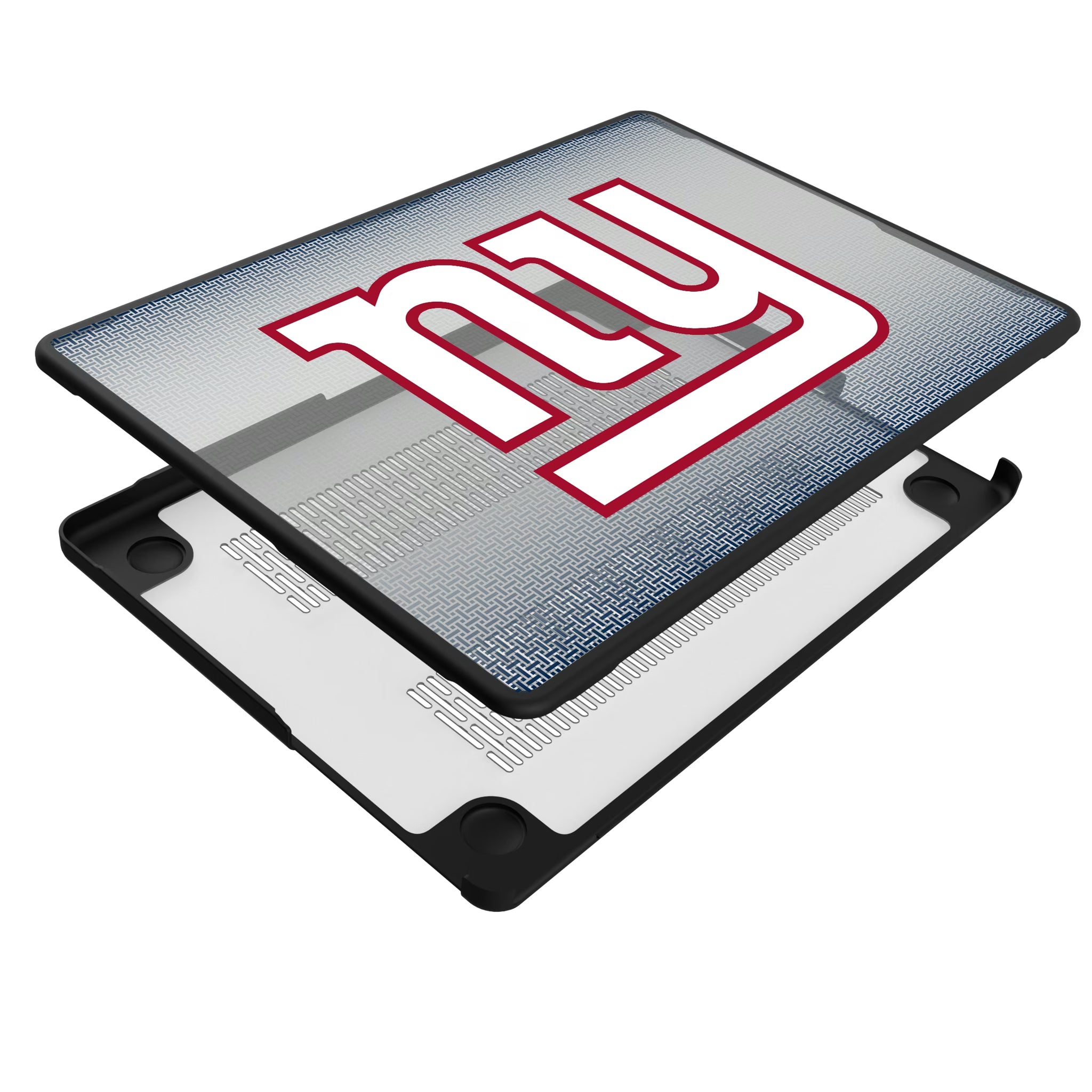 New York Giants Linen MacBook Laptop Case for Apple MacBook - Isometric View#Device_MacBook Pro (14-inch, 2021) / MacBook Pro (14-inch, 2023) / MacBook Pro (14-inch, 2024)